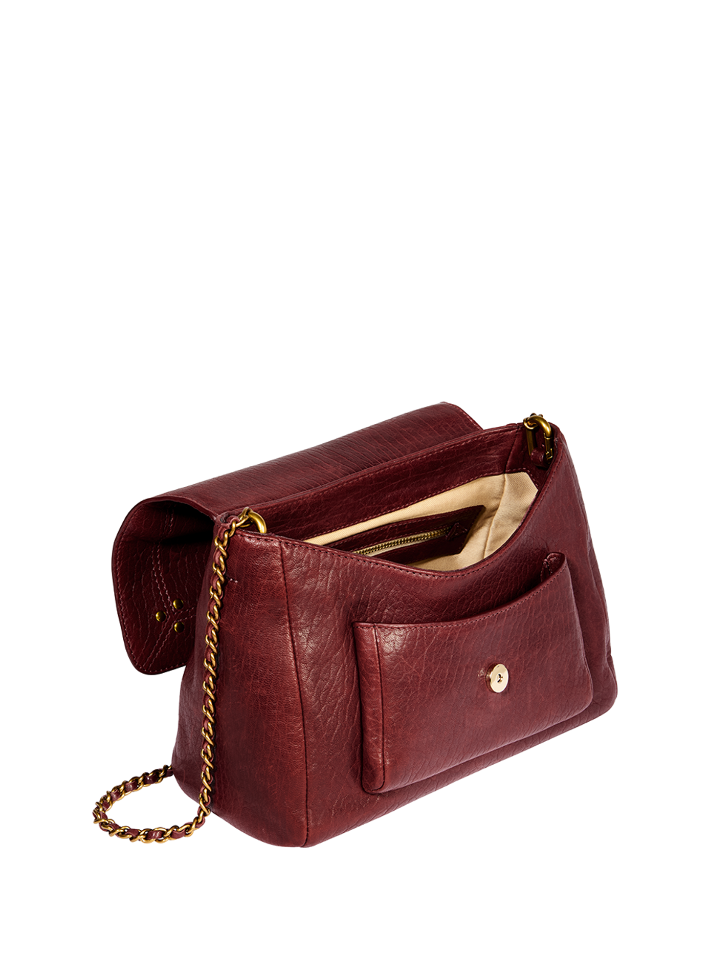 Bolso bandolera Lulu M de cuero de cordero JÉRÔME DREYFUSS Rojo