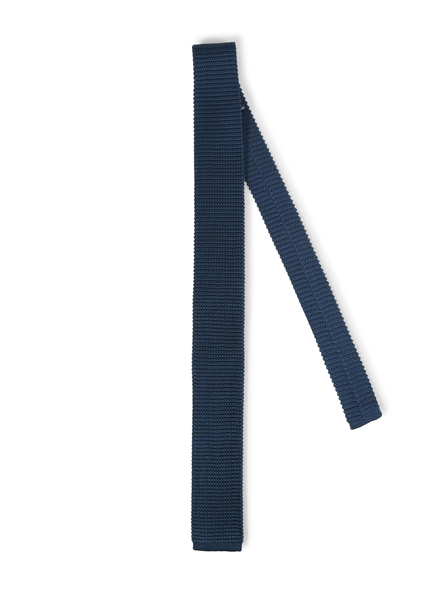 Straight knitted silk tie  Bleuvega