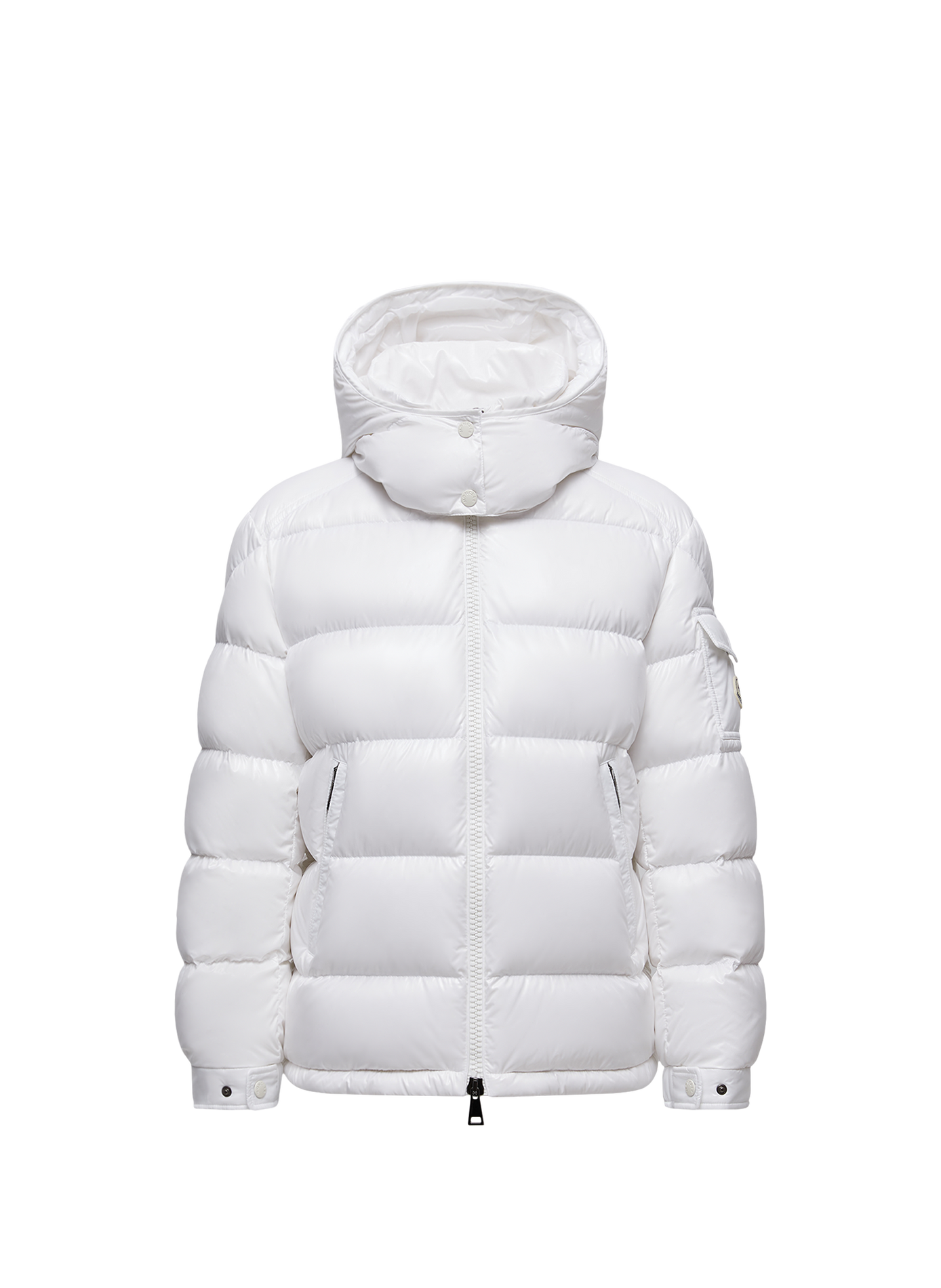 Gerade Daunenjacke mit Kapuze MONCLER Weiss