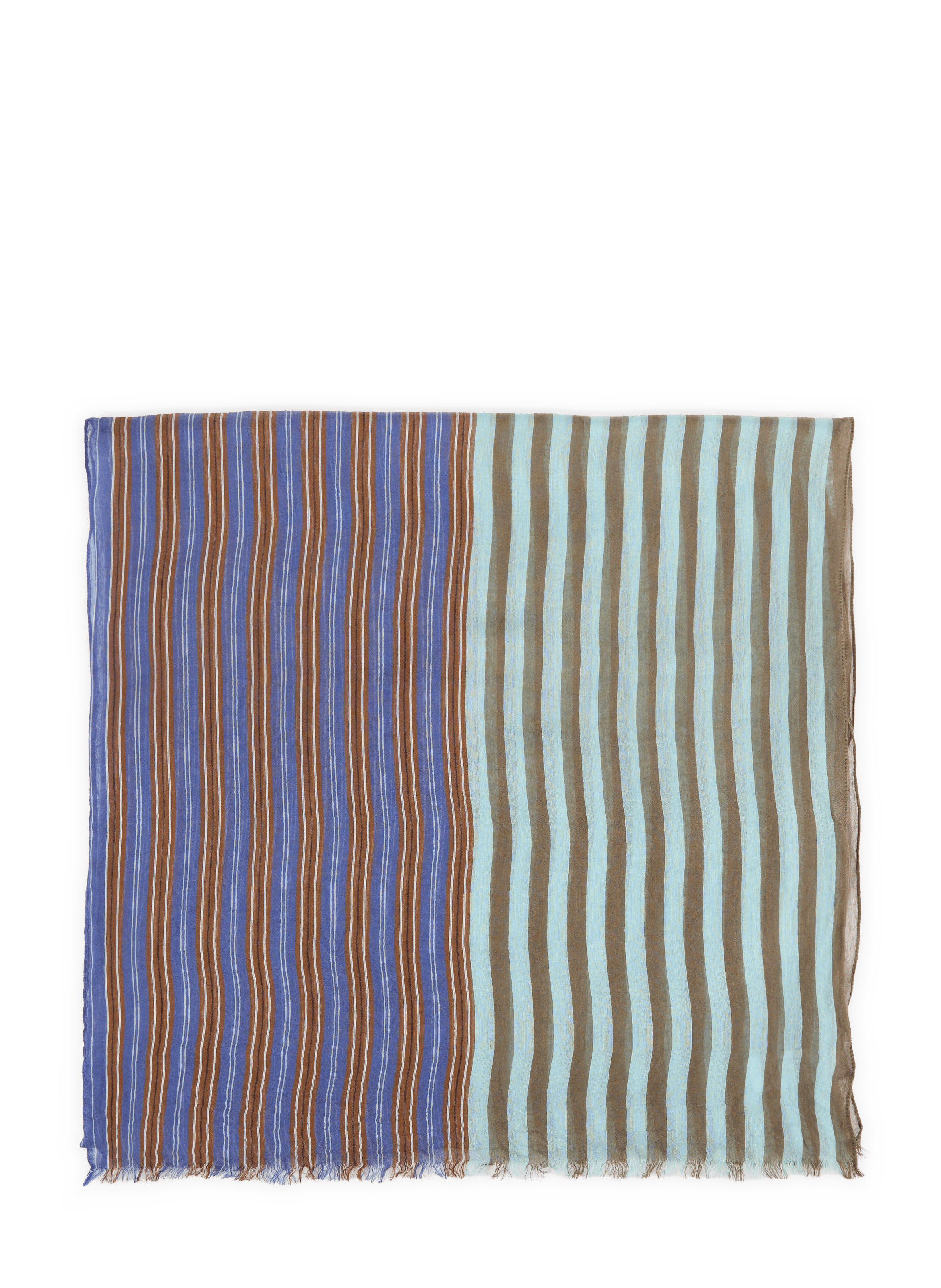Gestreifter Schal aus Seidenmischung PAUL SMITH Blau