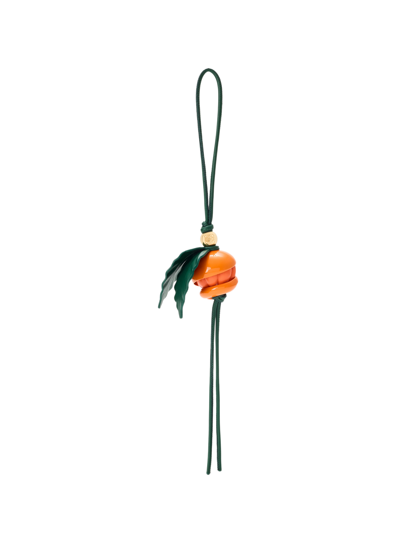 Llavero naranja de latón y cuero de ternera LOEWE Naranja