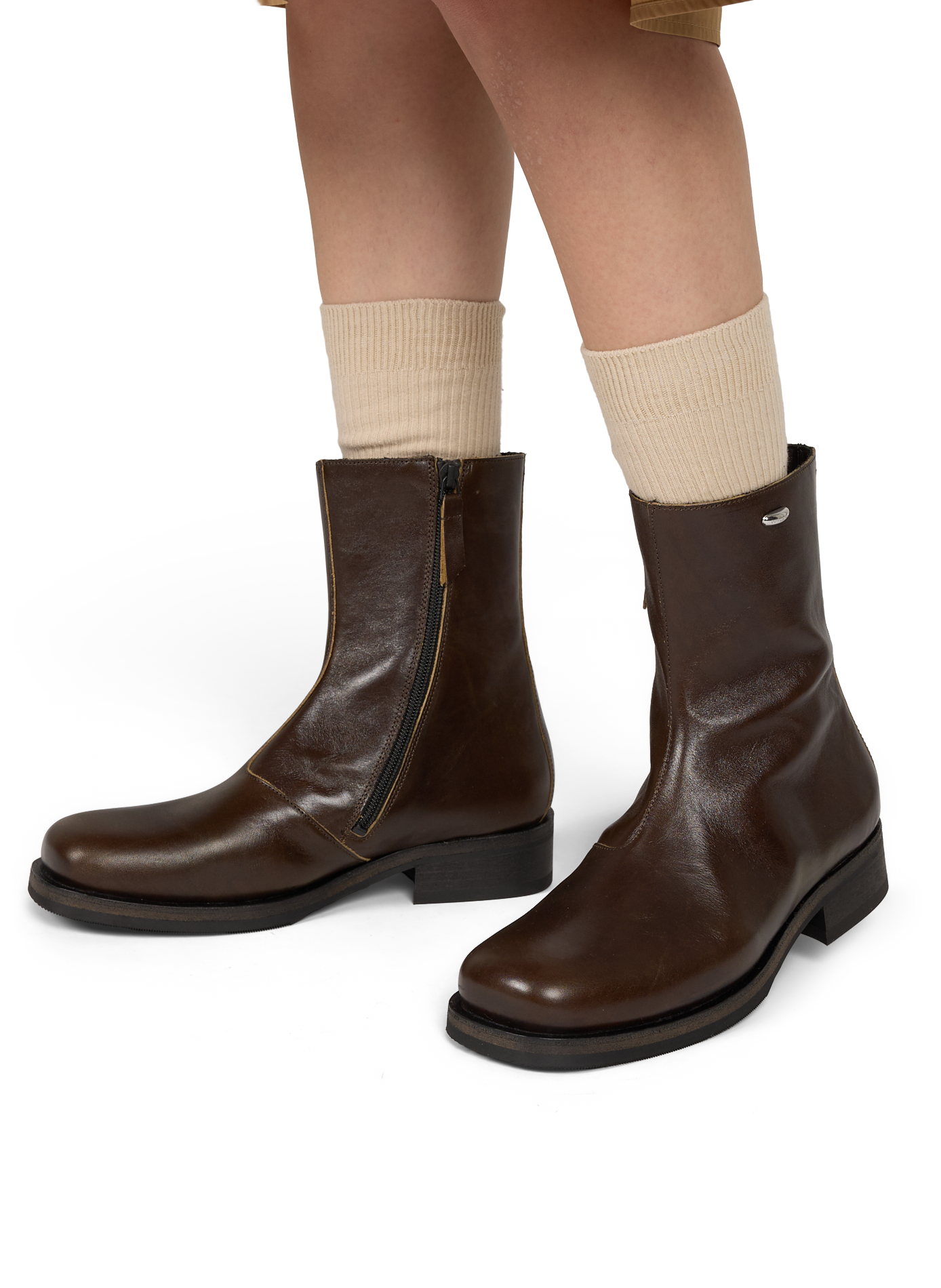 Solid leather ankle boots OUR LEGACY Brown