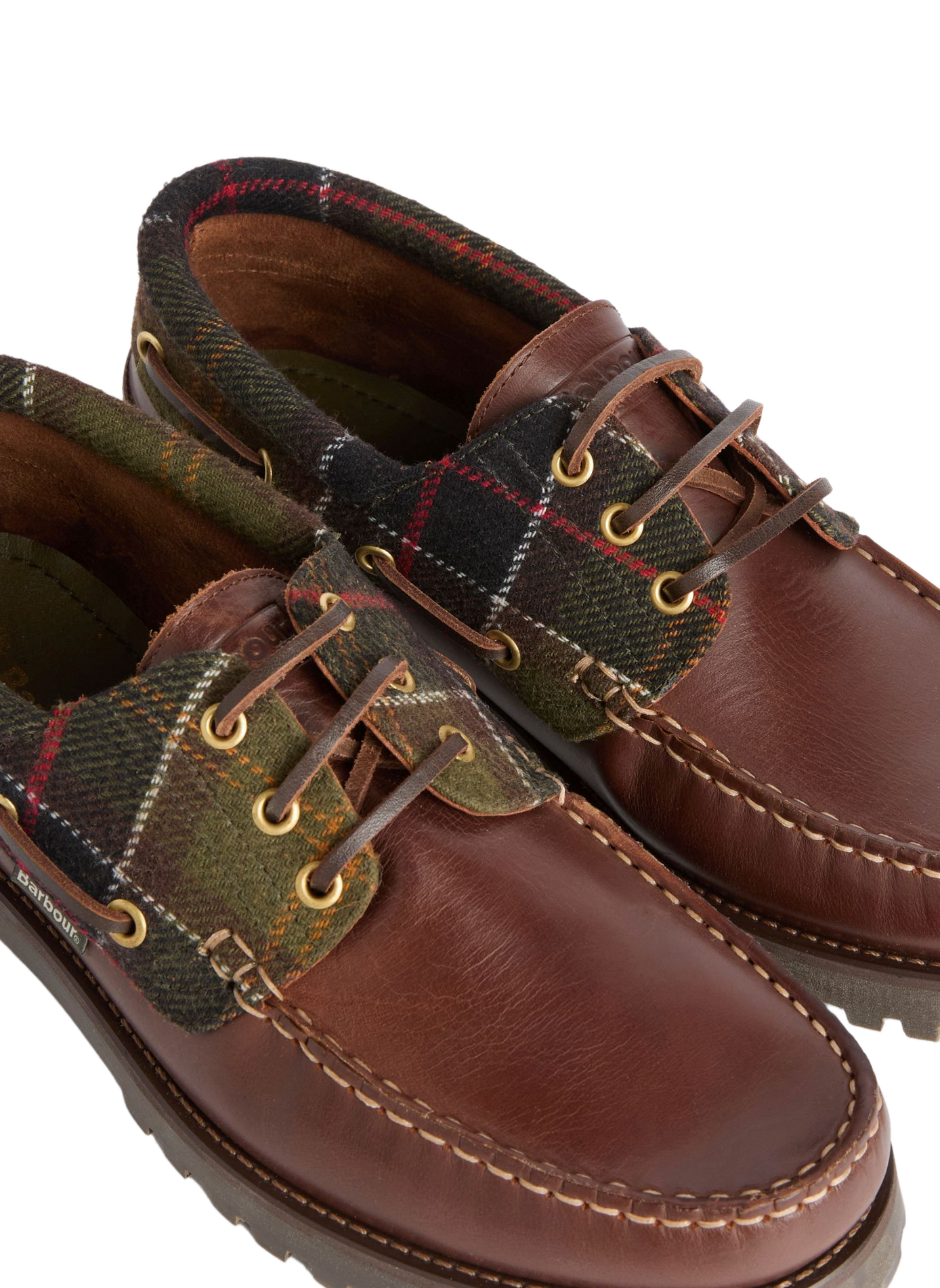 Re-Engineered Deck leather boat shoes BARBOUR Multicolour