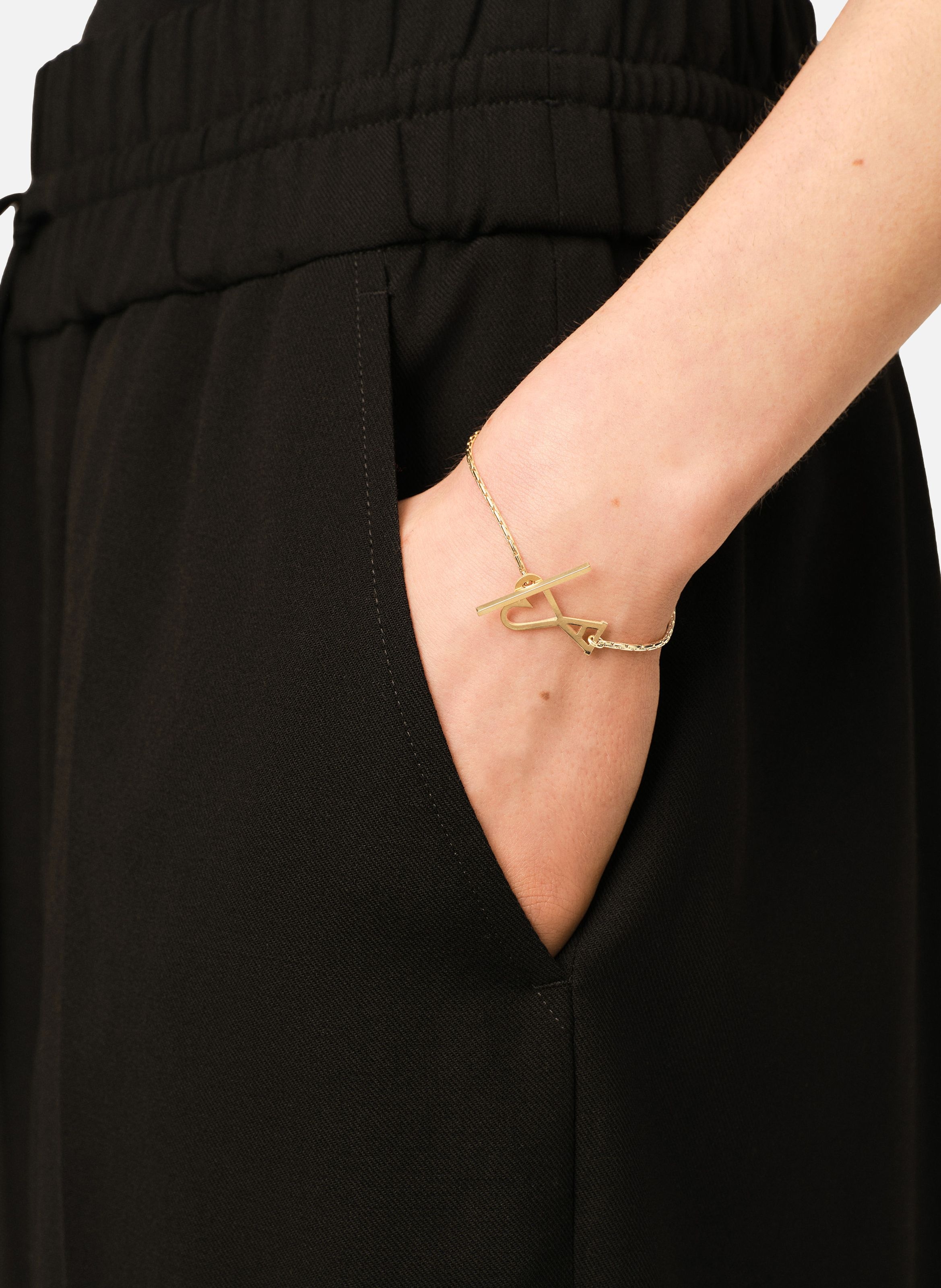 Bracelet chaîne ami de coeur unisexe AMI PARIS Jaune