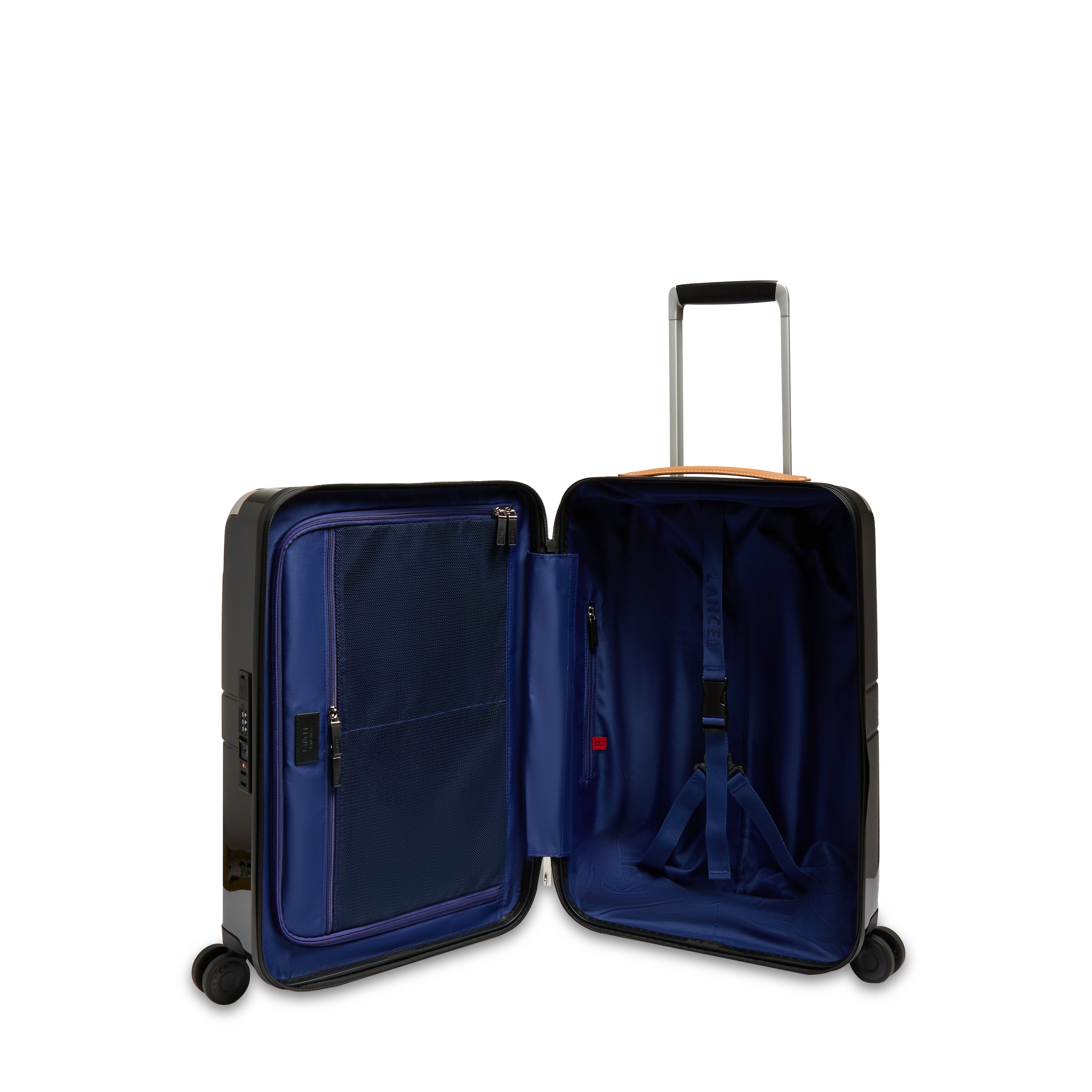 Valise cabine extensible à 4 roues avec double serrure tsa LANCEL Noir