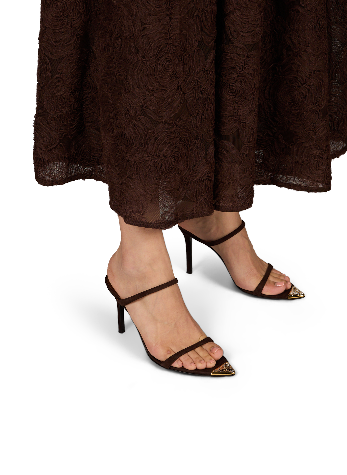 Intrigo 90 sheepskin heeled sandals GIUSEPPE ZANOTTI Brown