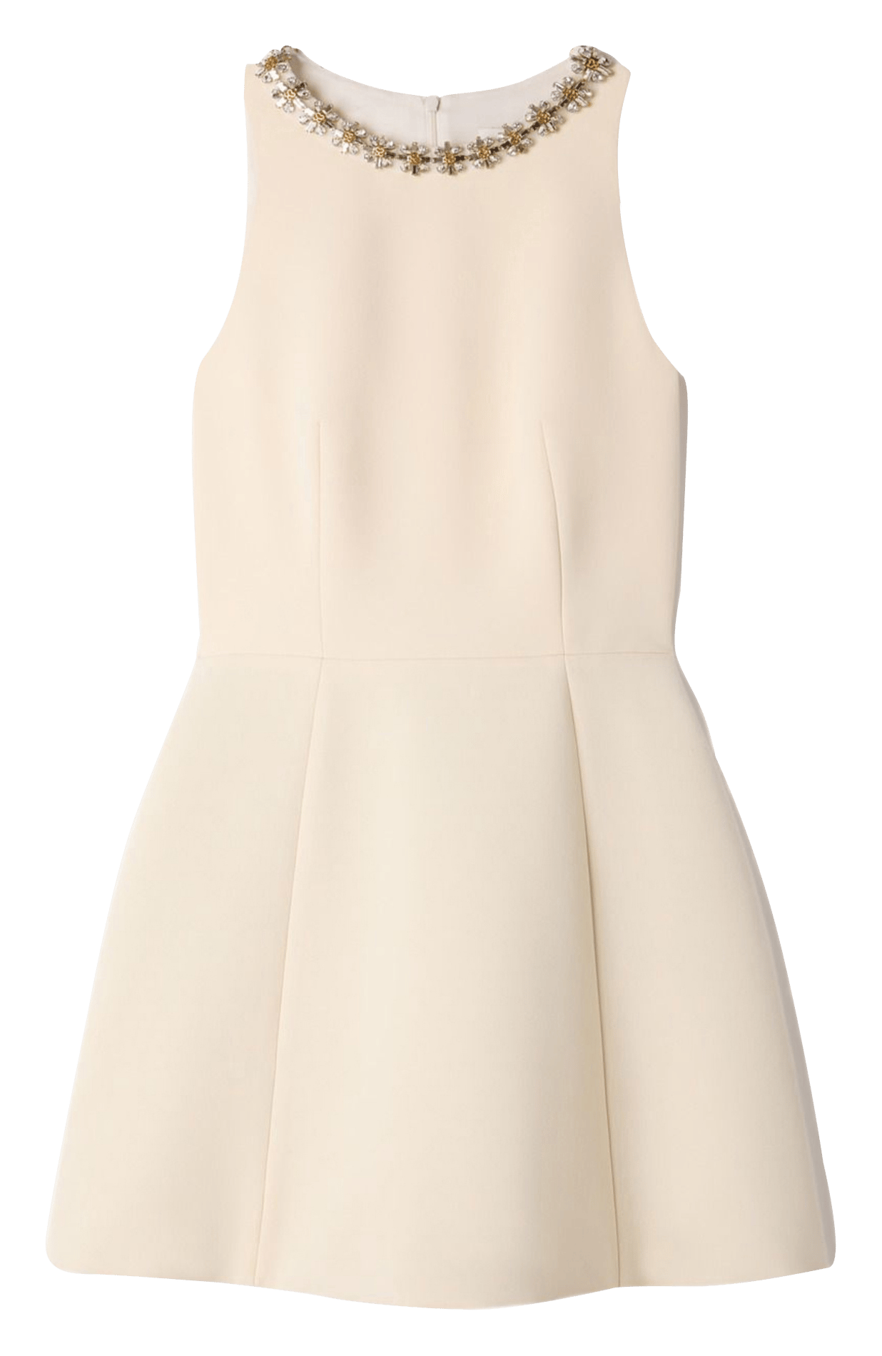 Robe courte à col strass SANDRO Beige
