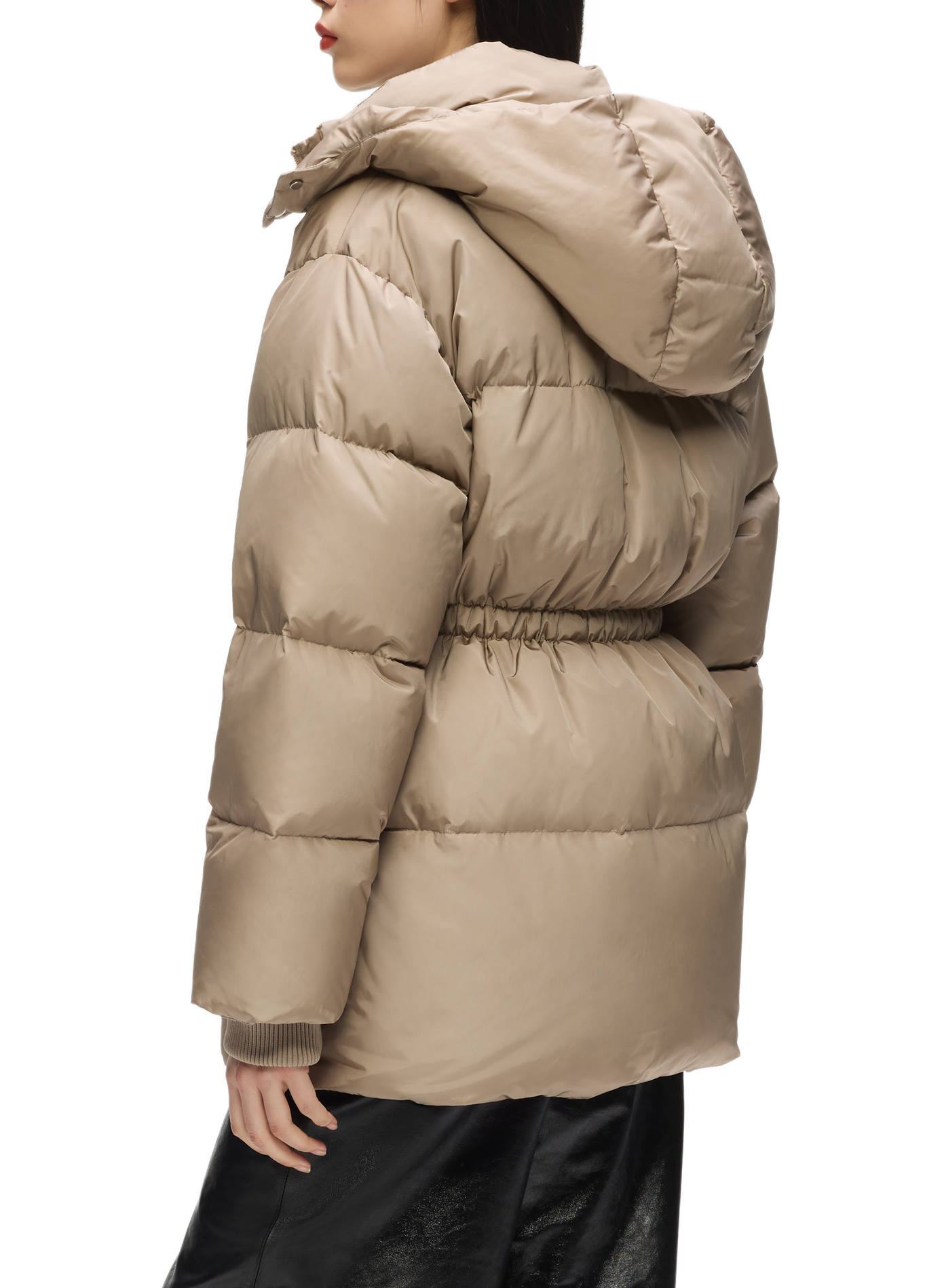 Doudoune cintrée col montant à capuche | Beige KARL LAGERFELD Femme
