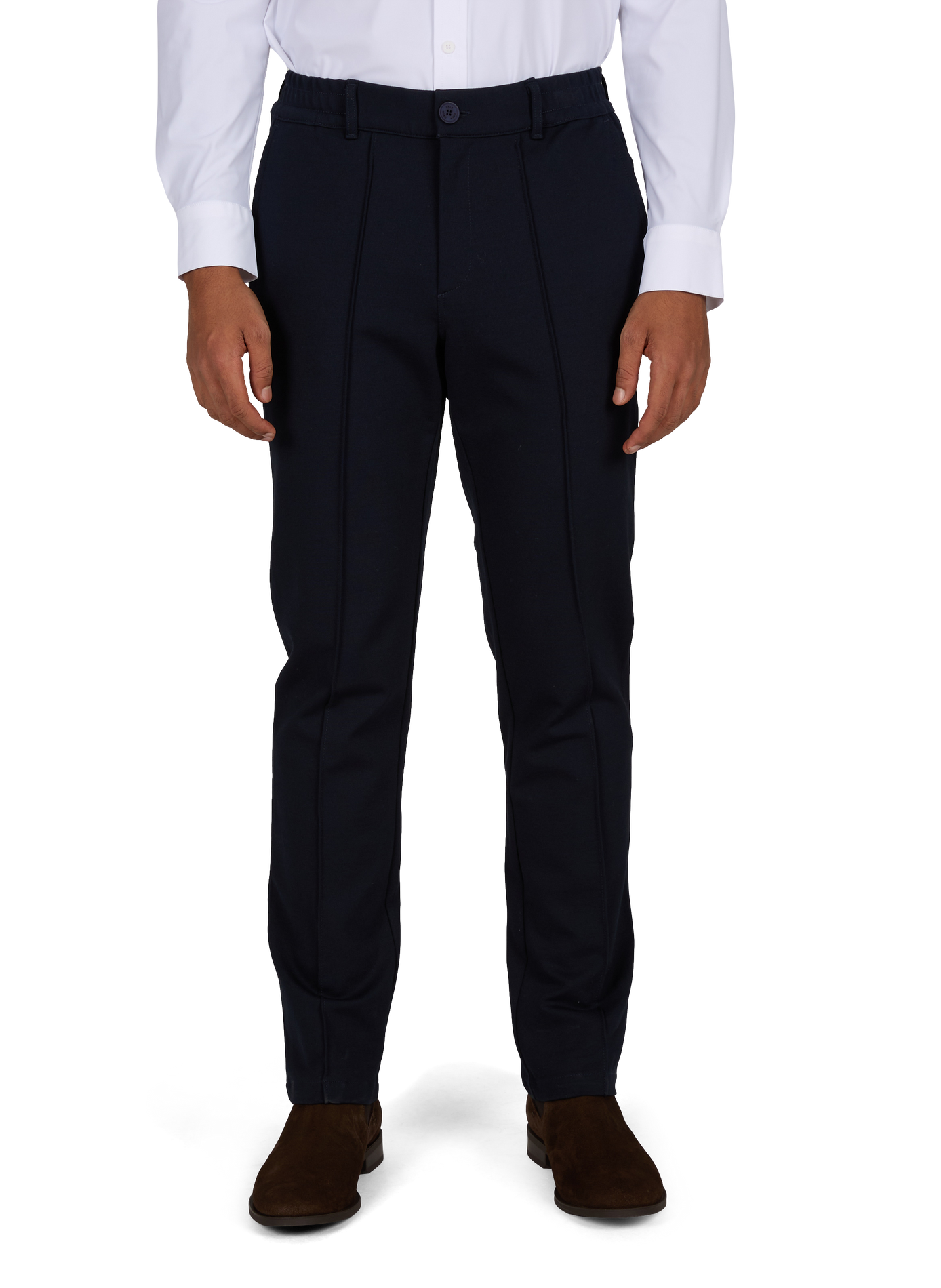 Plain slim-fit trousers 1789 CALA Blue