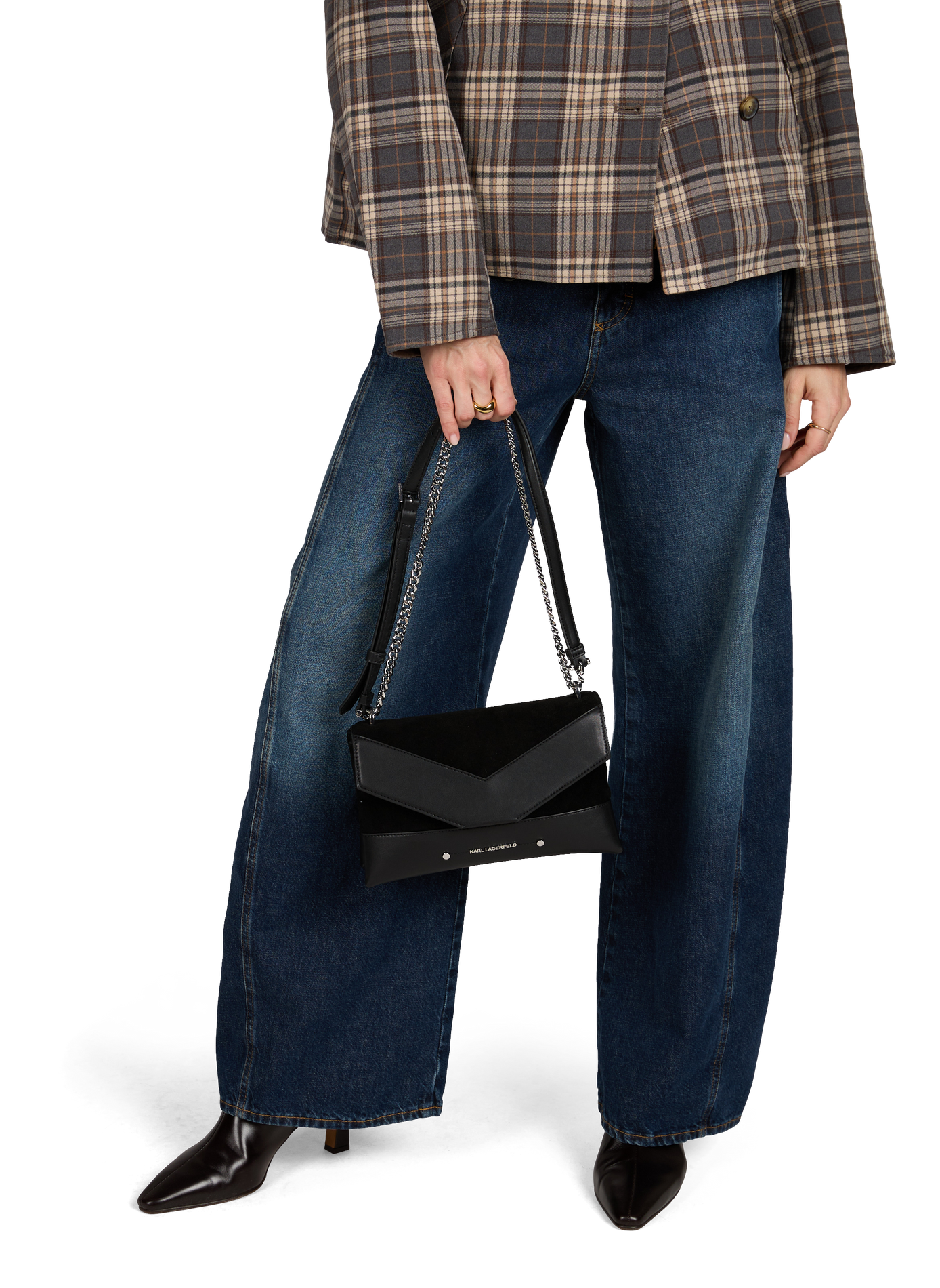 Shoulder bag K/KONCEPT plain KARL LAGERFELD Black