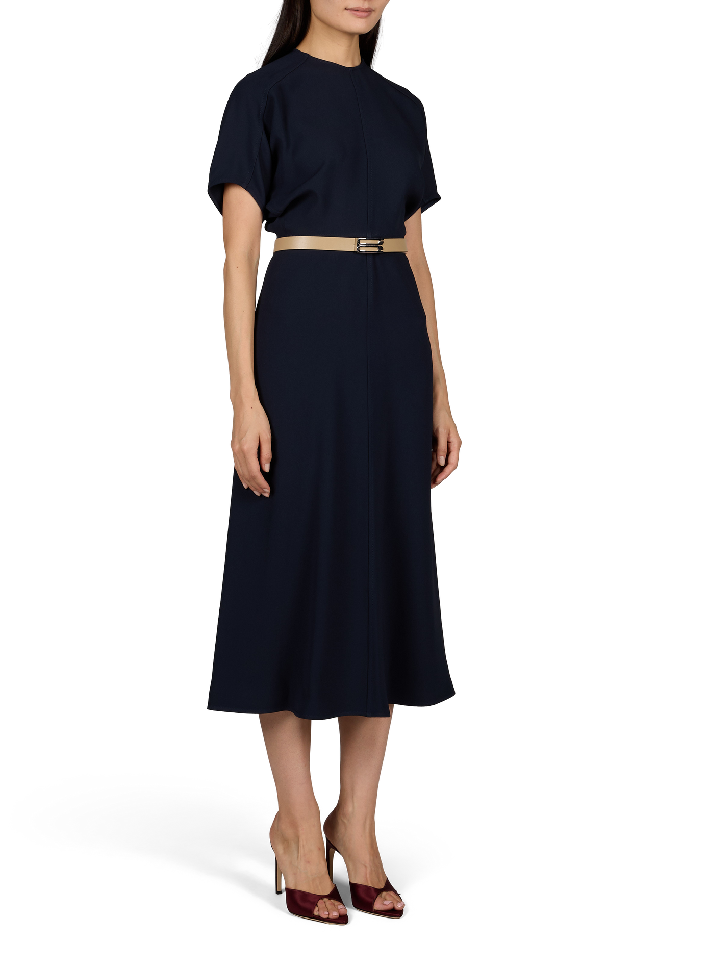 Robe longue manches courtes VICTORIA BECKHAM Bleu