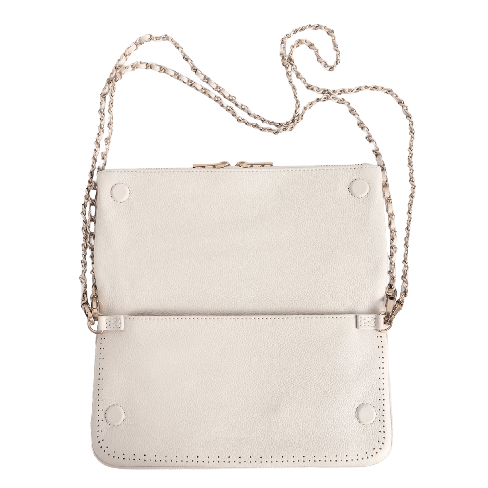 Sac bandoulière à strass en cuir rock ZADIG&VOLTAIRE Blanc
