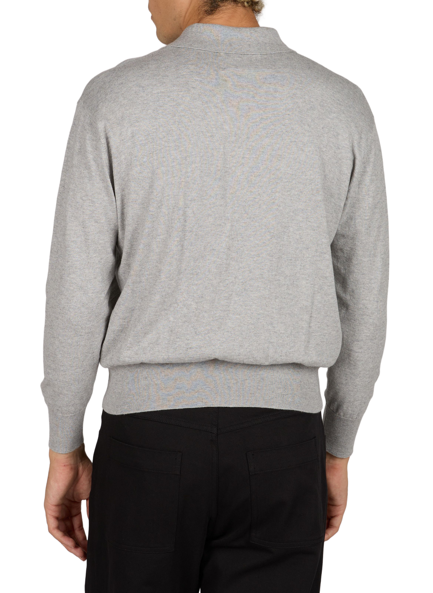 Langarm-Poloshirt aus Baumwollmischgewebe CARRER Grau