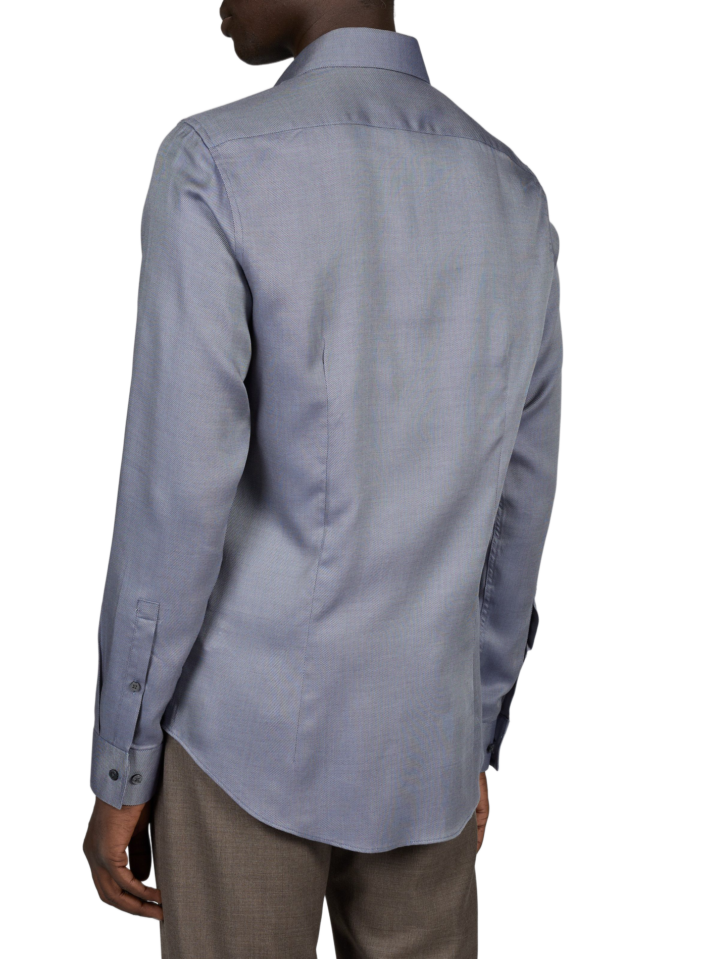 Slim-fit patterned shirt with classic collar CALVIN KLEIN Blue