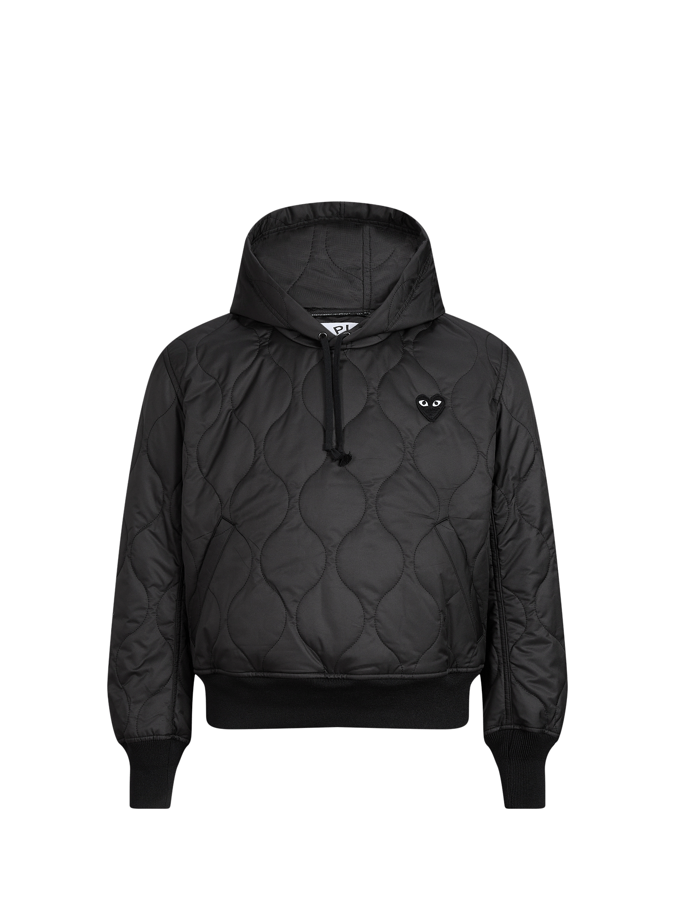 Gerade geschnittene Steppjacke zum Überziehen COMME DES GARCONS PLAY Schwarz