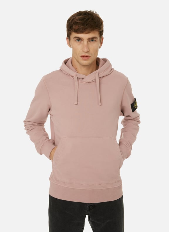 Hoodie en coton Rose by STONE ISLAND STONE ISLAND Hoodie en coton Rose