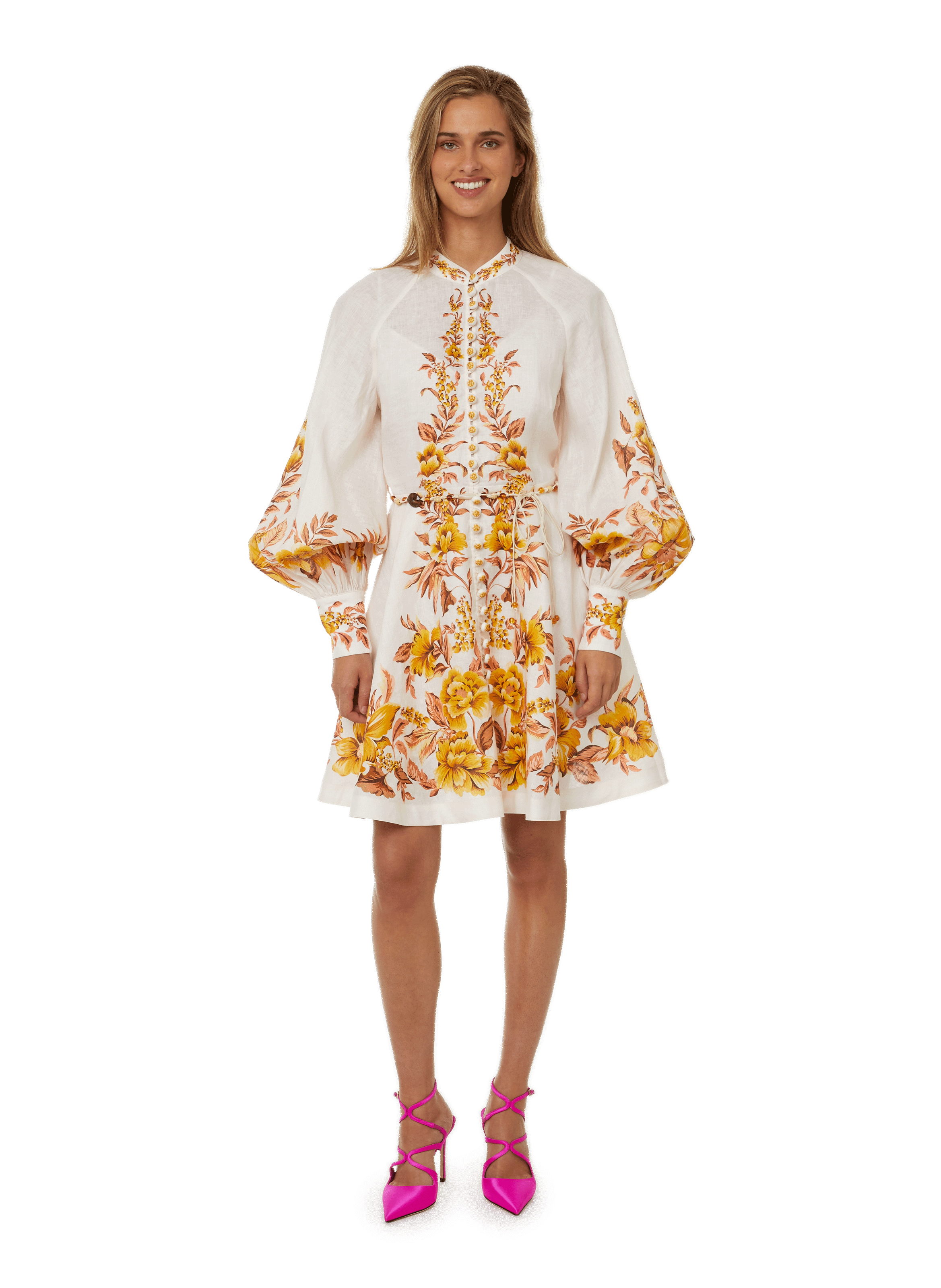 Robe courte en lin ZIMMERMANN