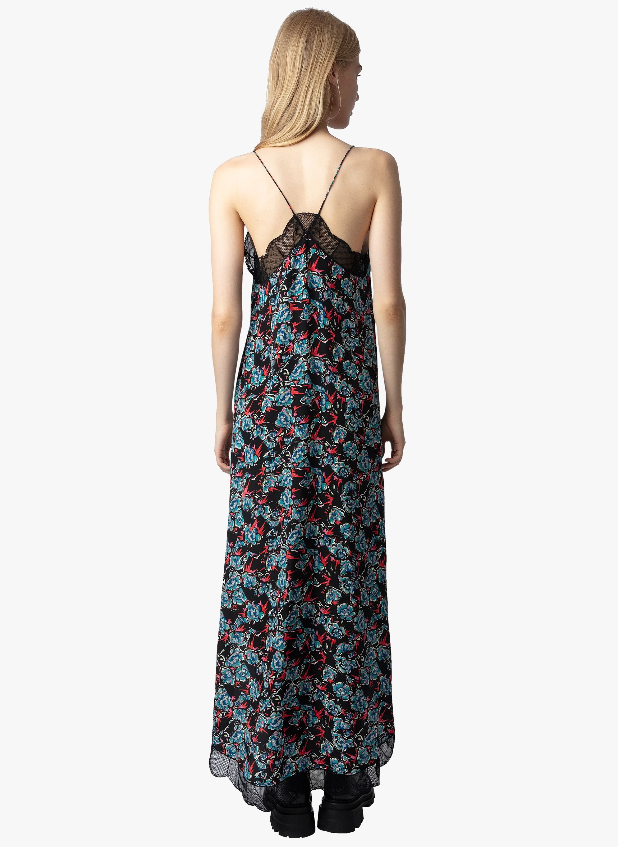 ROBE LONGUE COL V à IMPRIMé FLORAL EN SOIE RISTYL ZADIG&VOLTAIRE pour