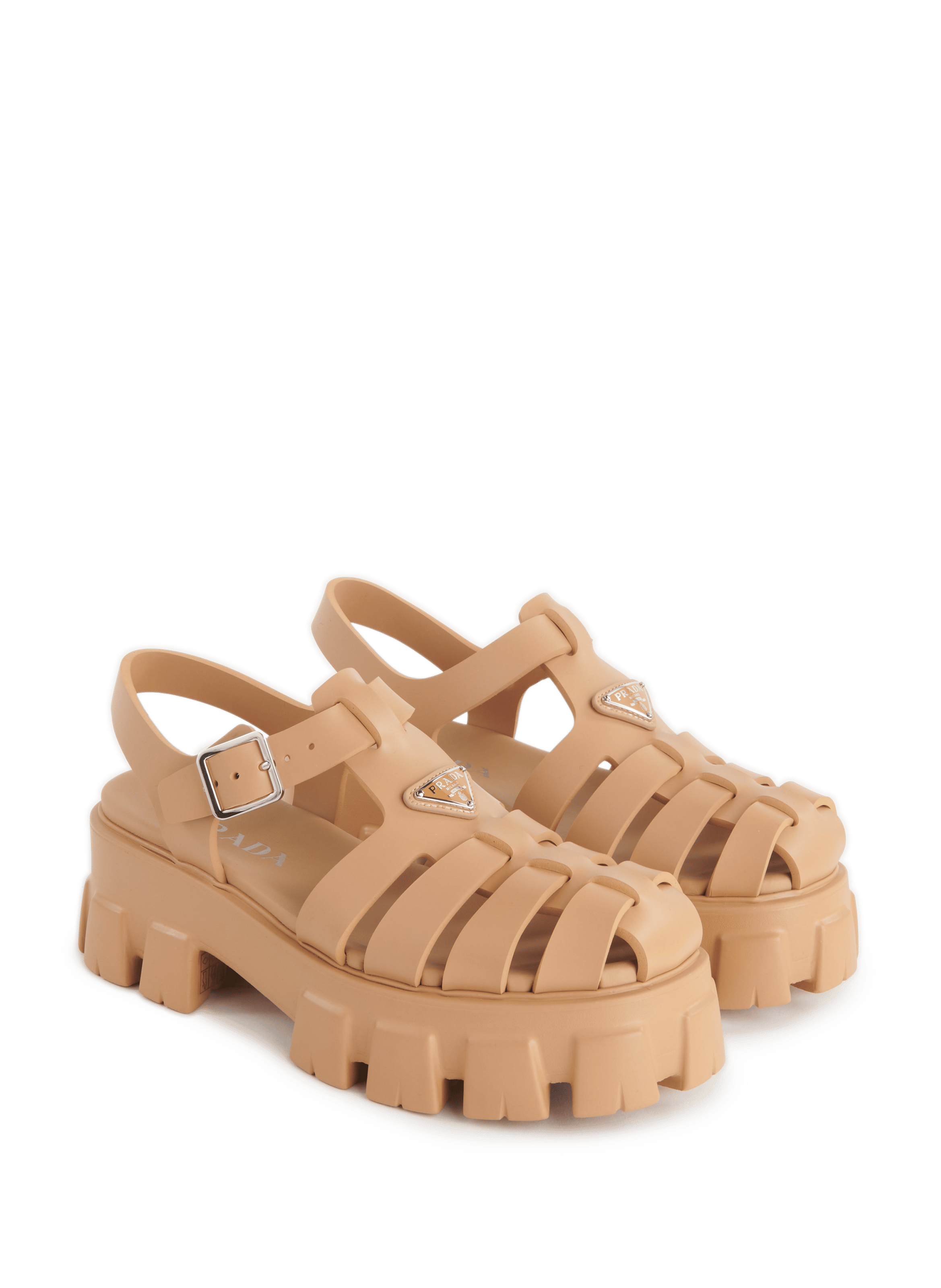 Strappy sandals PRADA Beige