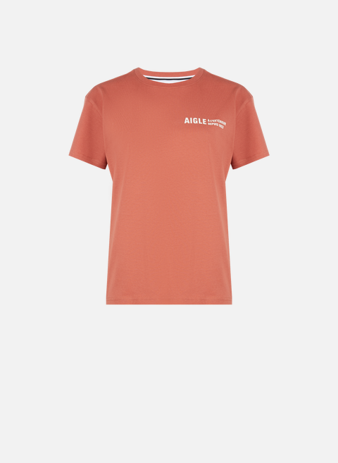 Plain cotton t-shirt OrangeAIGLE 