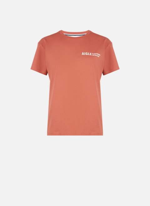 Schlichtes Baumwoll-T-Shirt OrangeAIGLE 