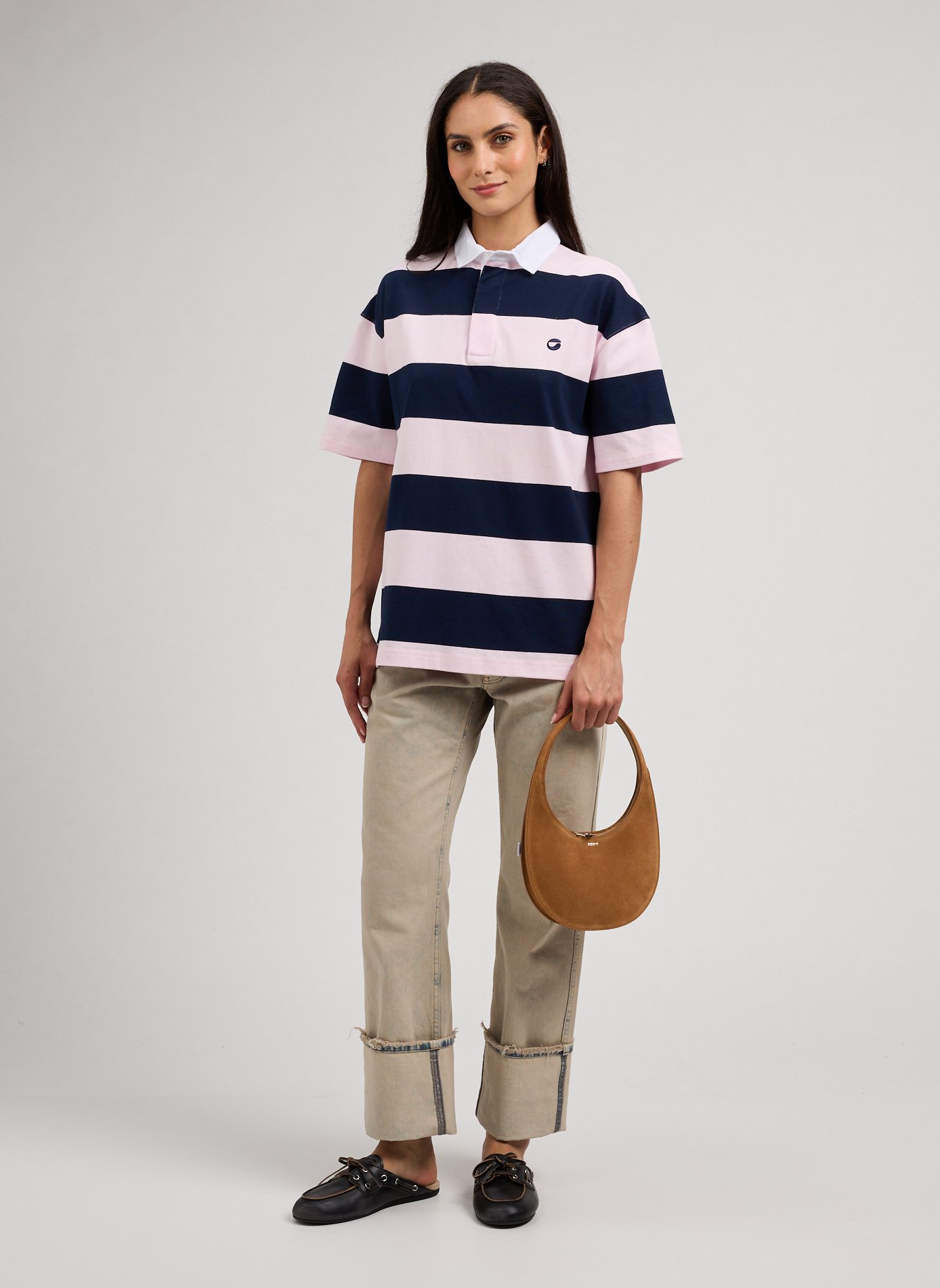 Suede Double Mini Swipe Handbag COPERNI Brown