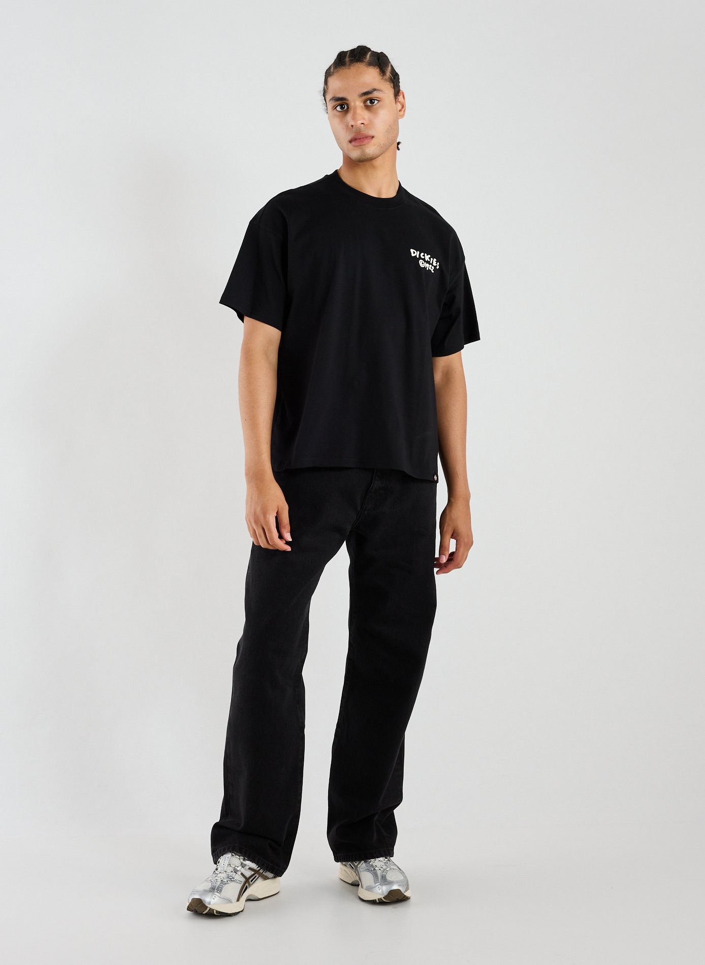 Relaxed straight-leg cotton jeans JEANERICA DENIM Black