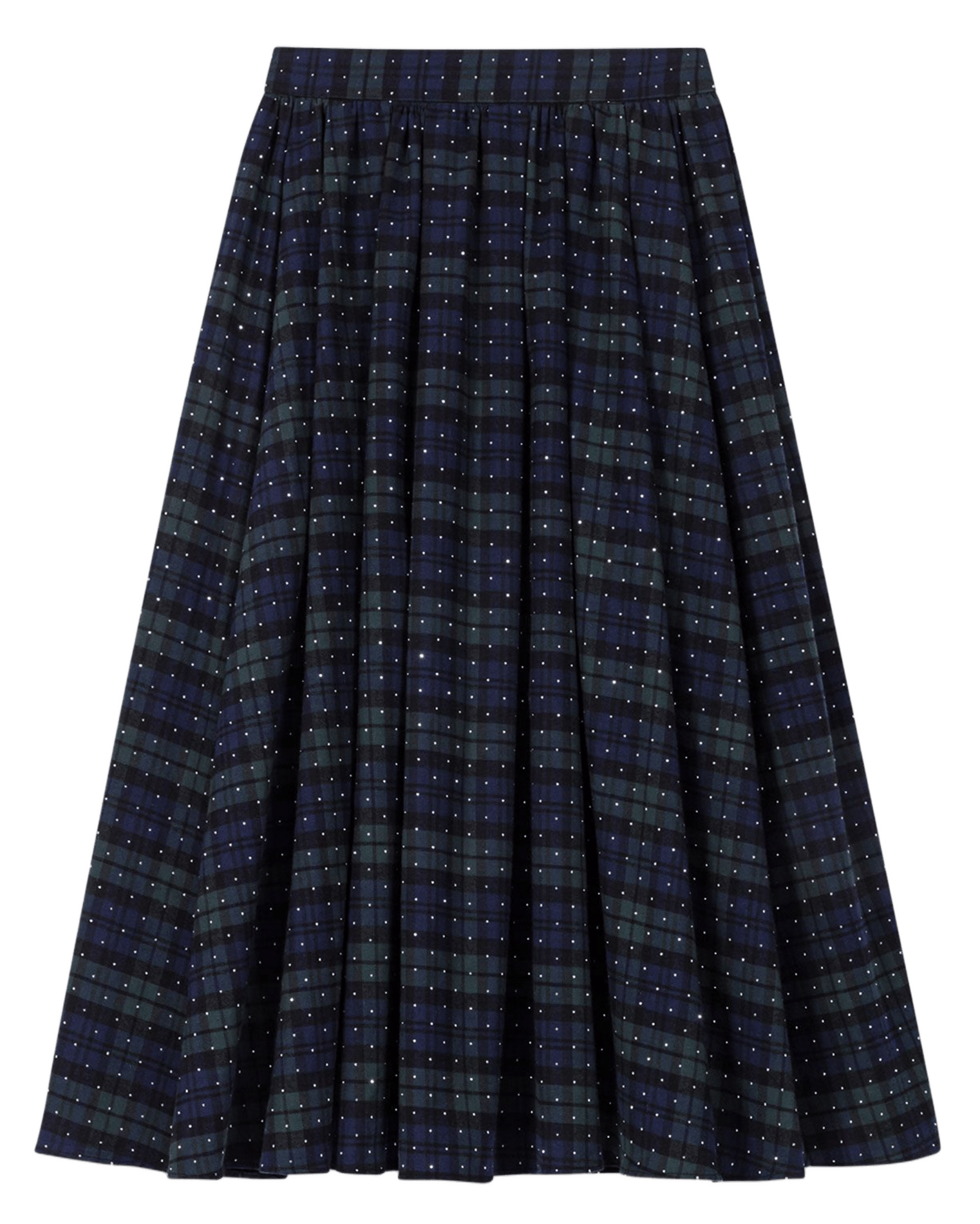 Jupe midi en coton MAJE Bleu