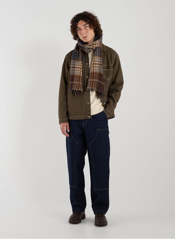 Oversized denim cotton shirt | Brown by REPLAY Oversized denim cotton shirt Brown