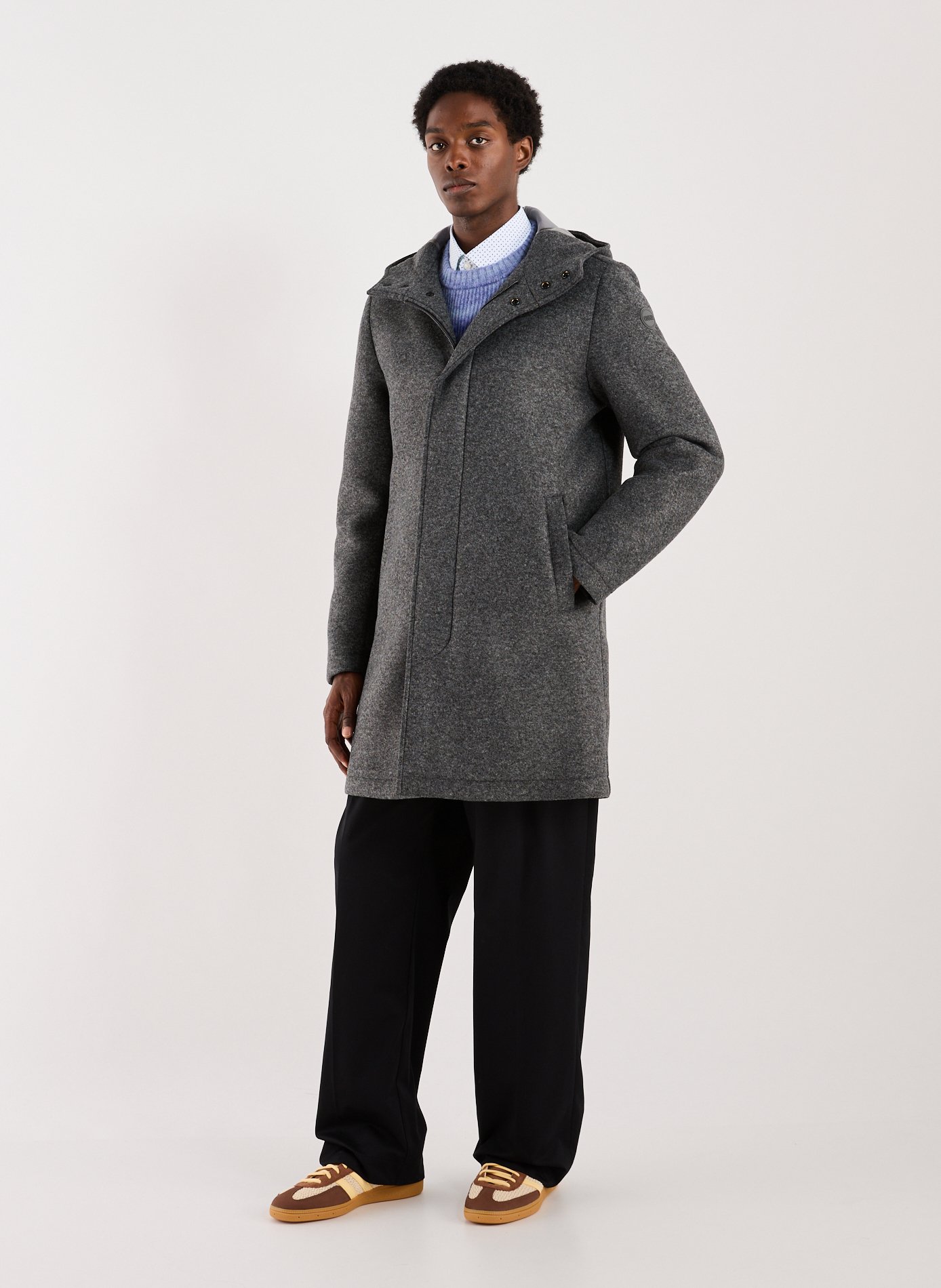 Oversized Hooded Coat COLMAR Grey