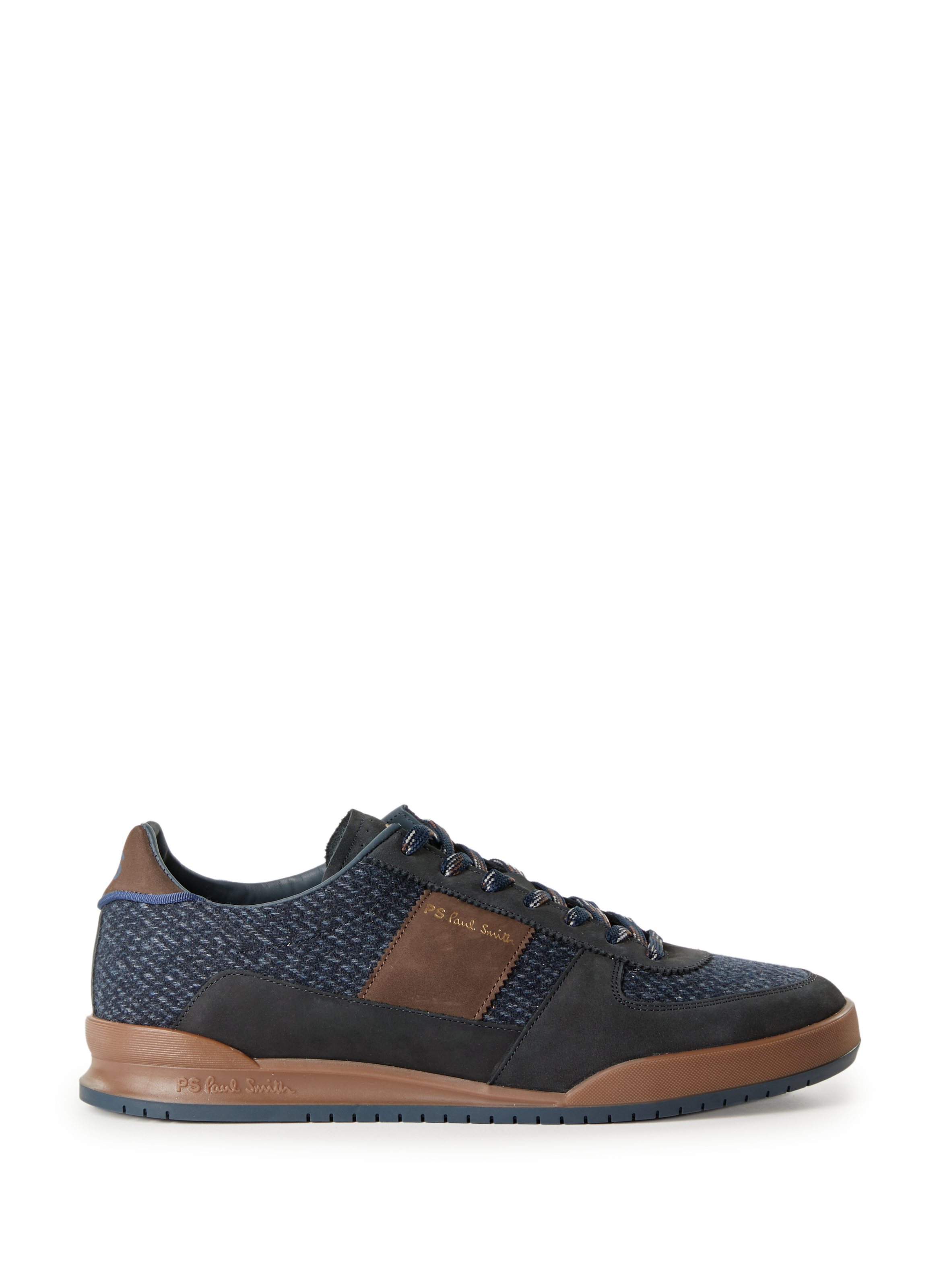 PAUL SMITH Baskets bi-matière en laine mélangée Bleu