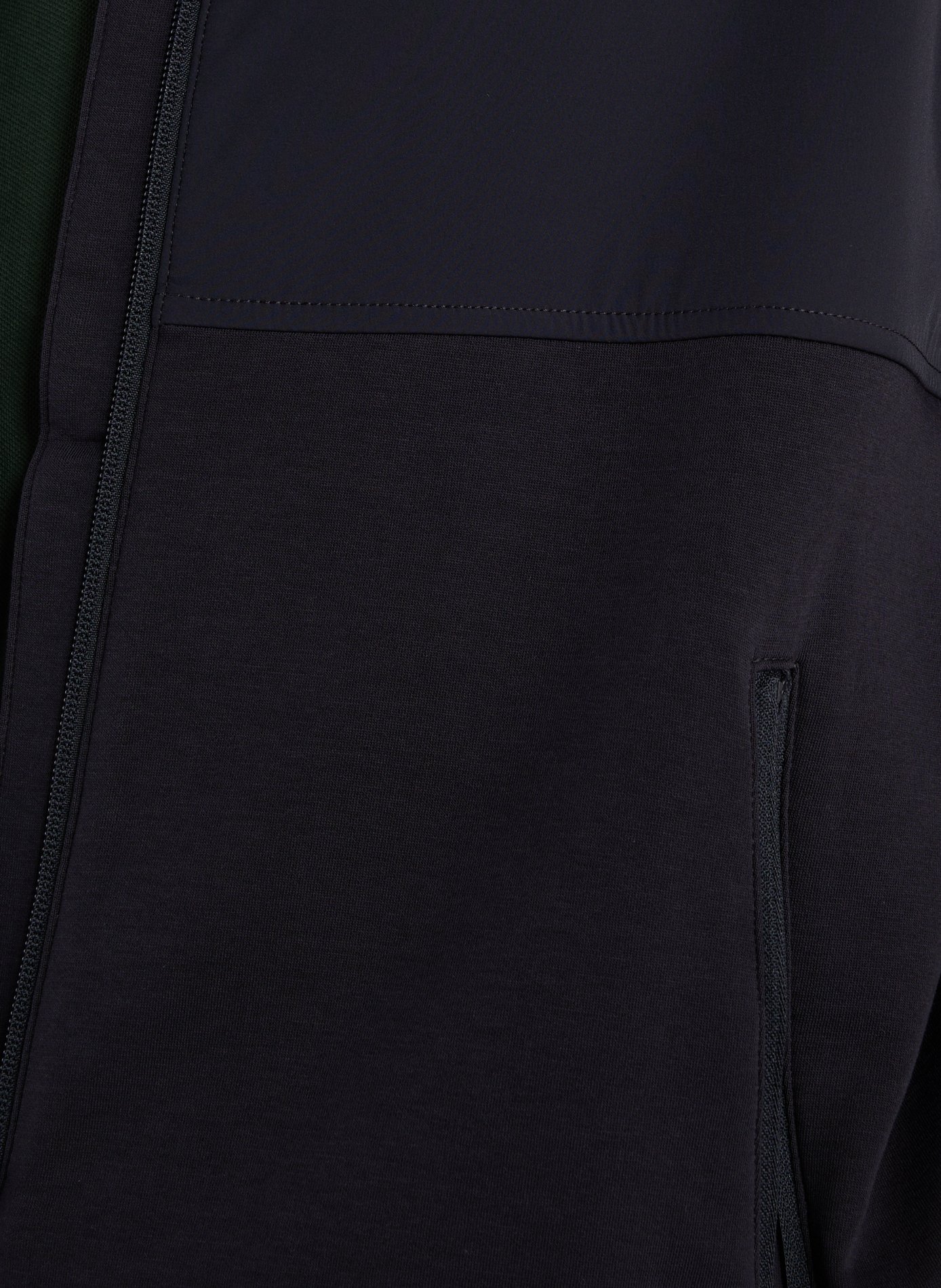 Sweatshirt droit bi matière en coton mélangé ARMANI EXCHANGE Bleu