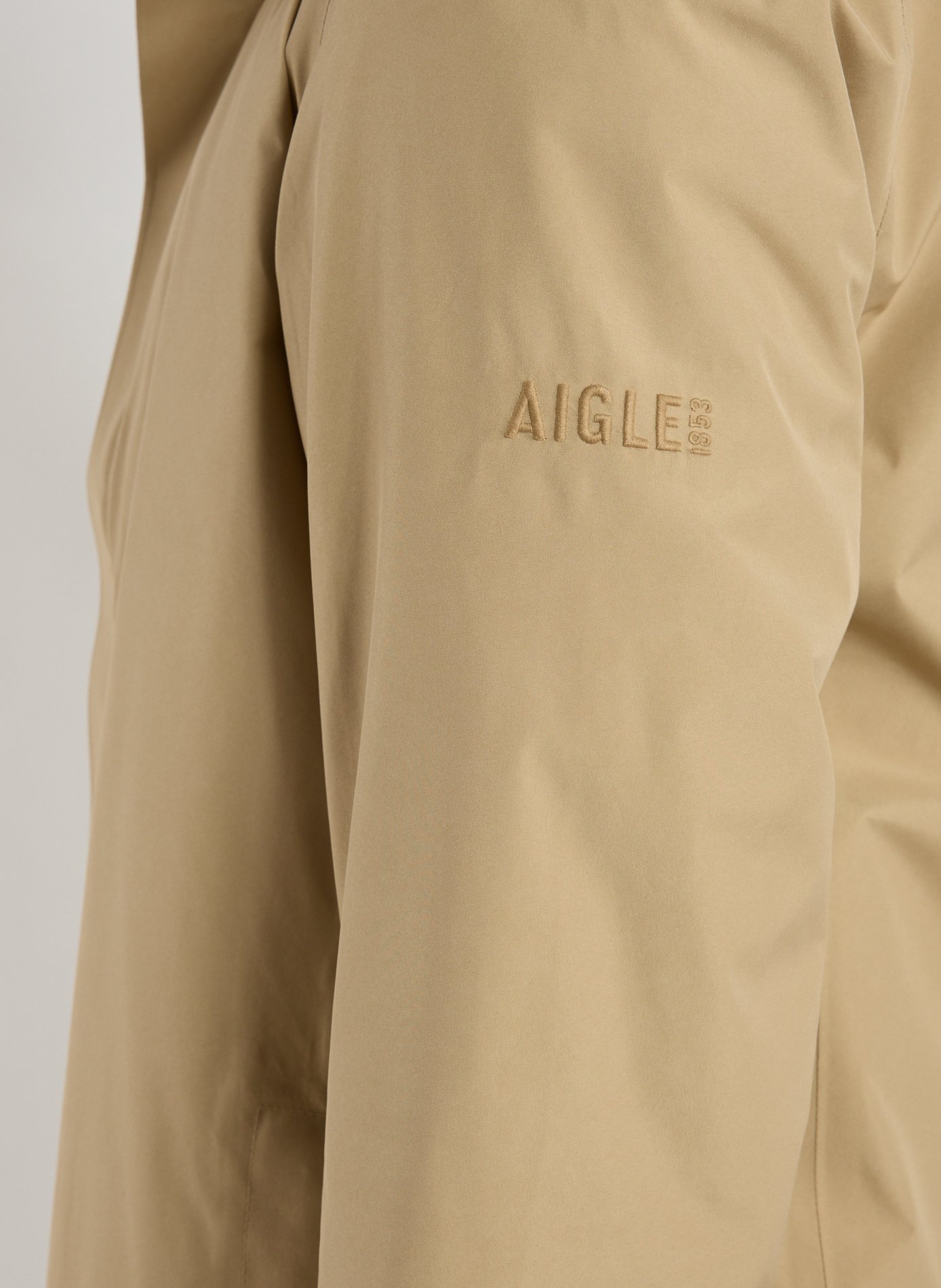 Waterproof parka with retractable hood AIGLE Brown