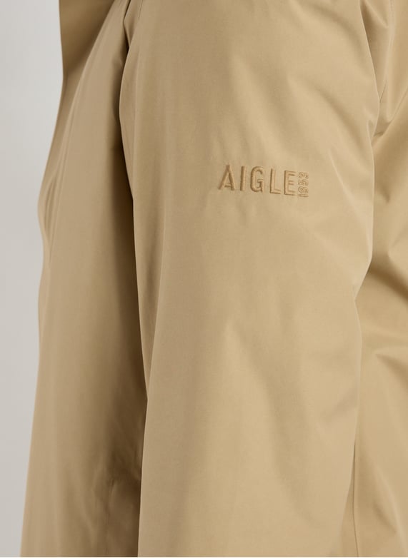 Parka imperméable à capuche rétractable | Marron by AIGLE Parka imperméable à capuche rétractable Marron