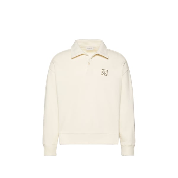 Calvin Sweat col polo manches longues en coton