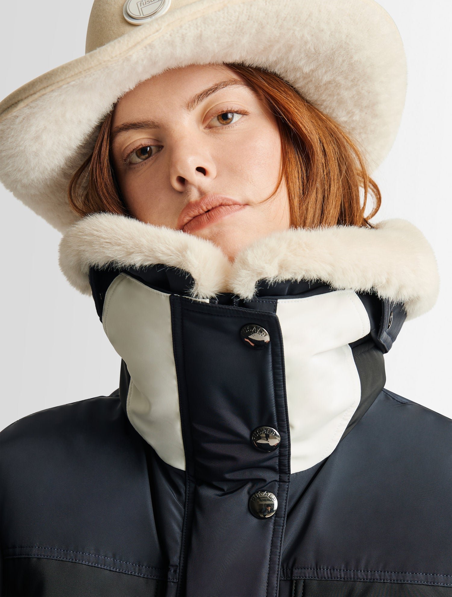 Blouson de ski lakki col panneau côtés FUSALP Bleu