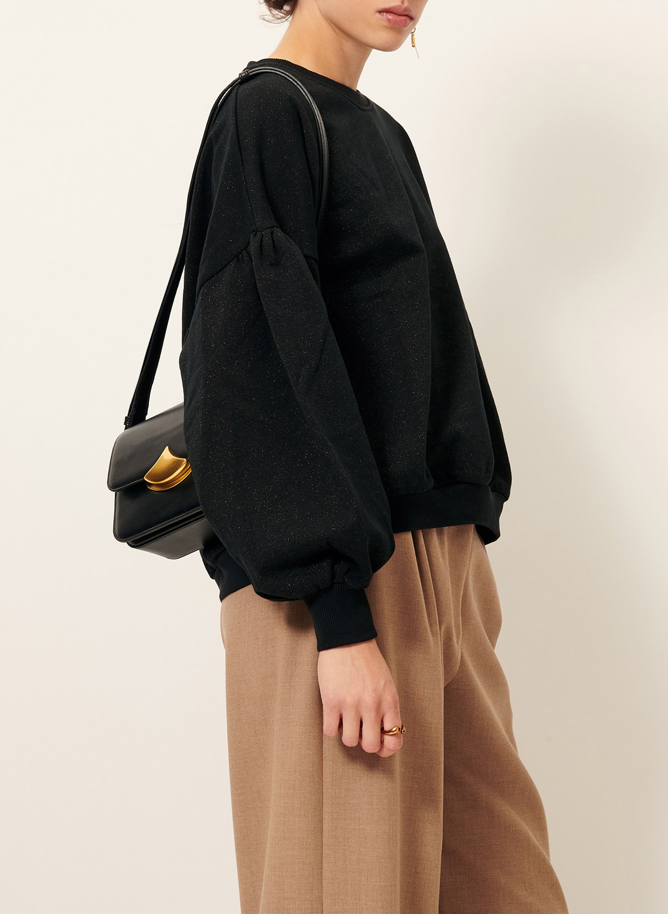 Sweat ample en coton mélangé yunoluz SESSUN Noir