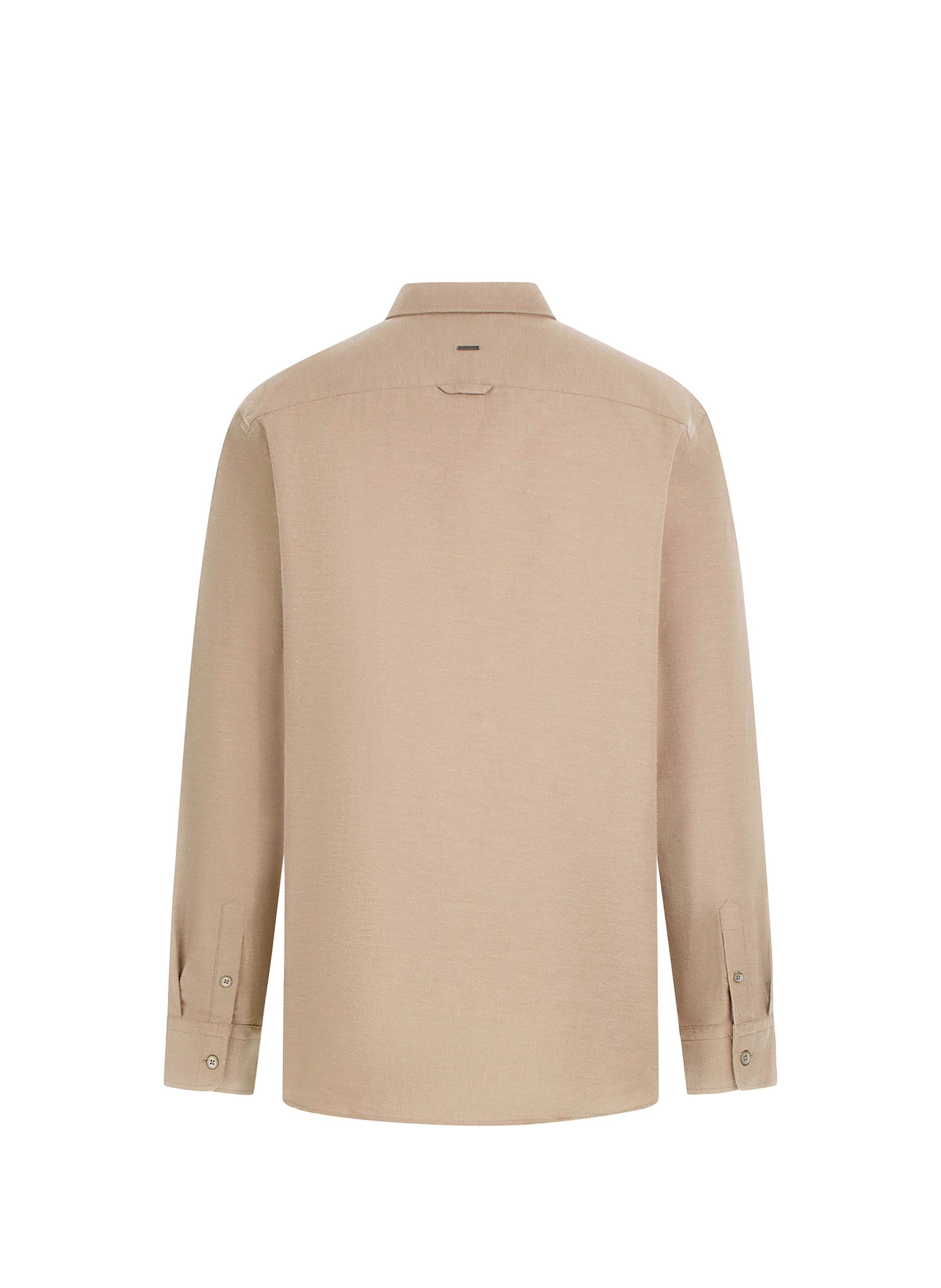 Chemise col classique manches contrastantes en coton GUESS Brown