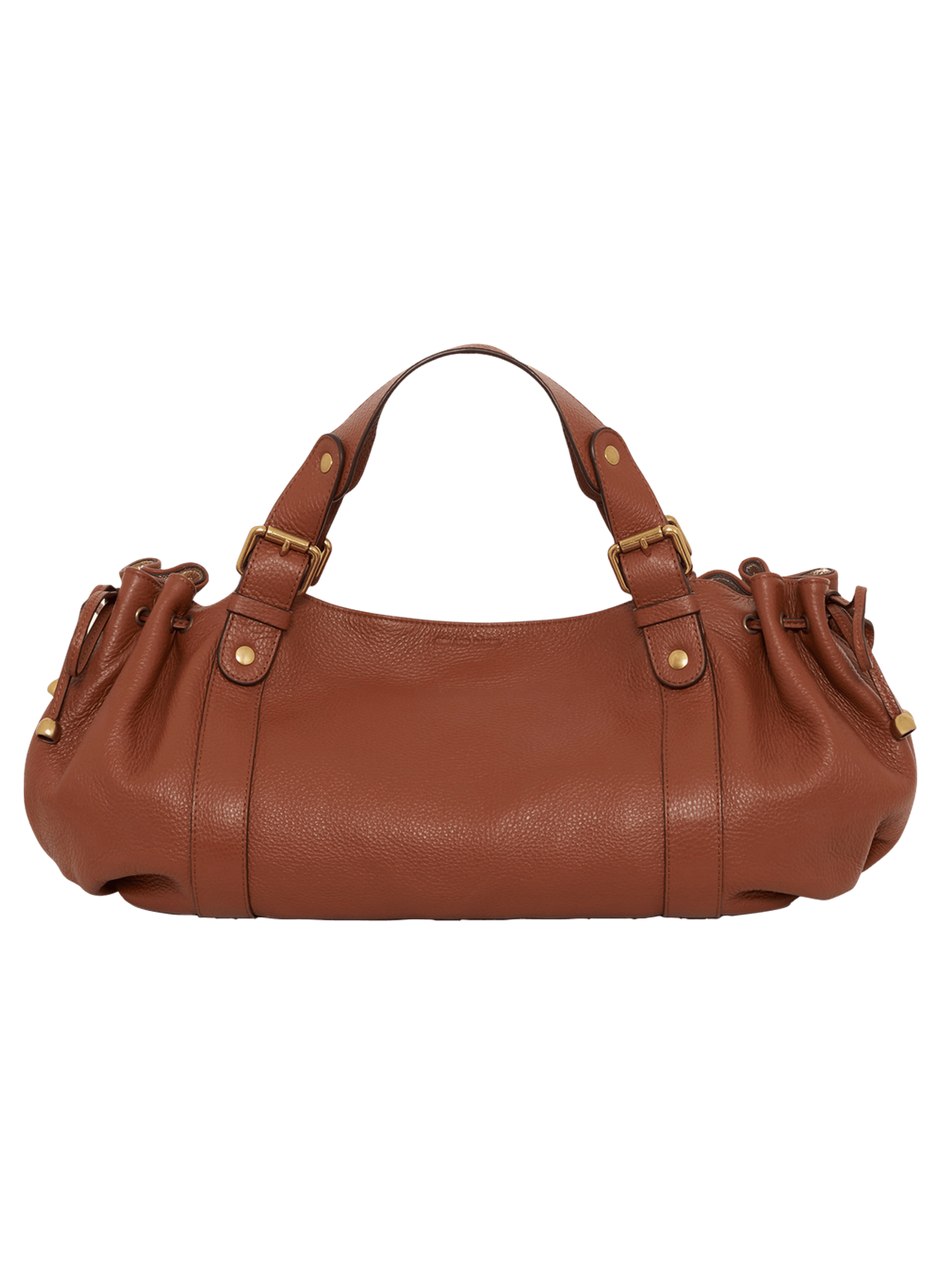 Sac à main en cuir grainé intérieur métallisé - 24h GERARD DAREL Doré