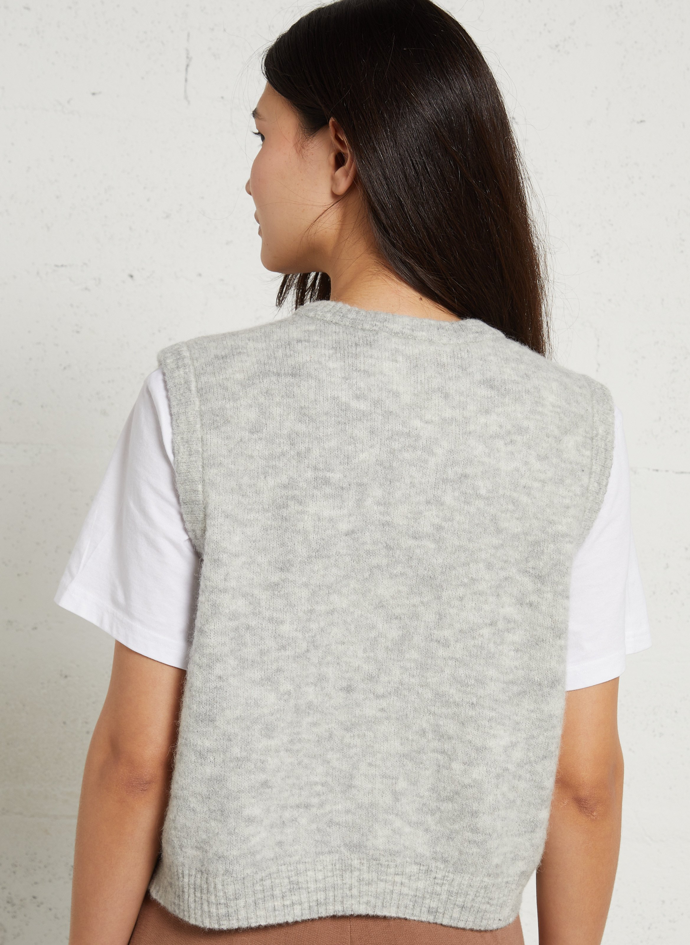 Pull oversize en maille vitow AMERICAN VINTAGE Gris