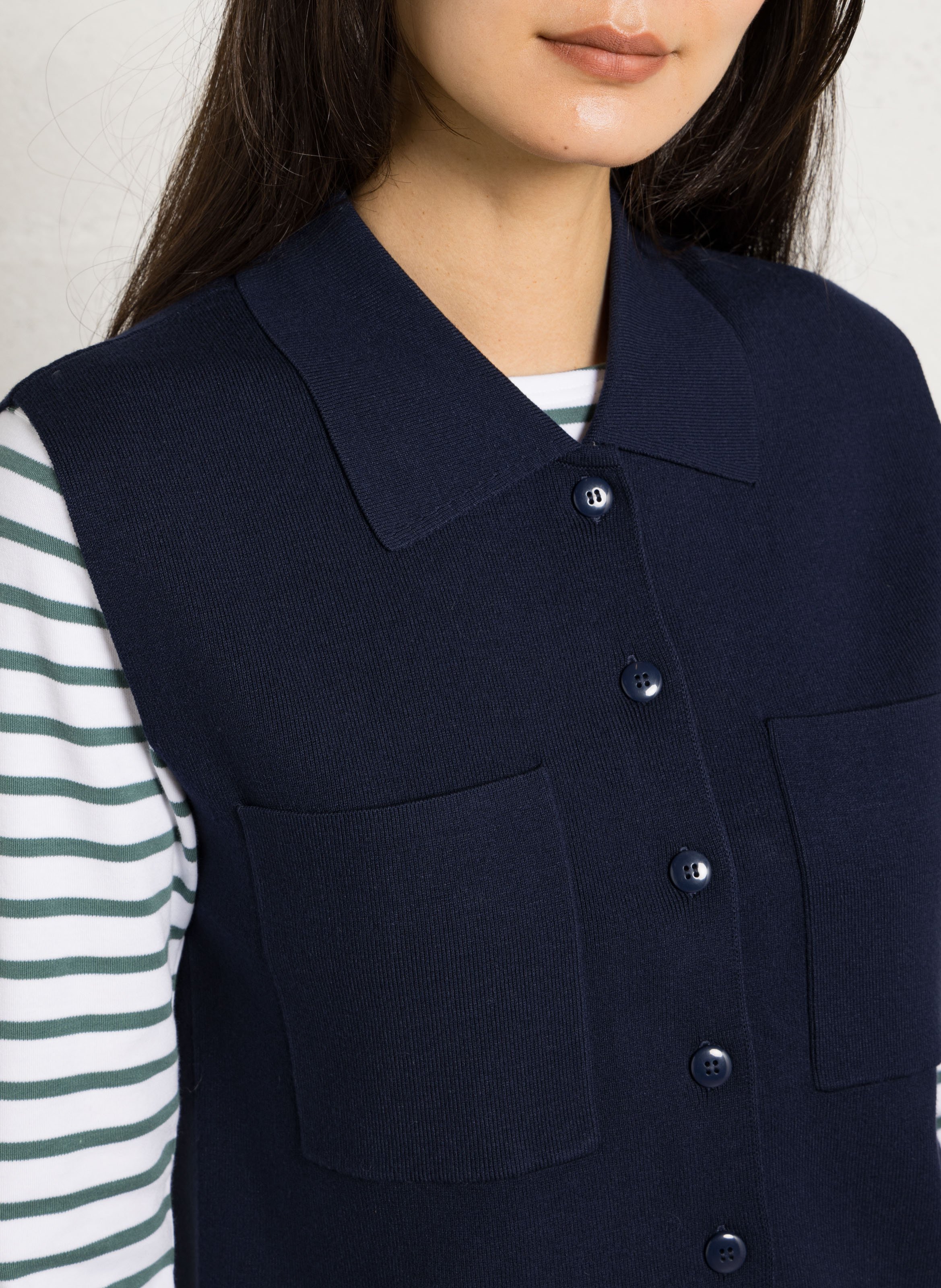 Gilet col classique petra MAISON 123 Bleu