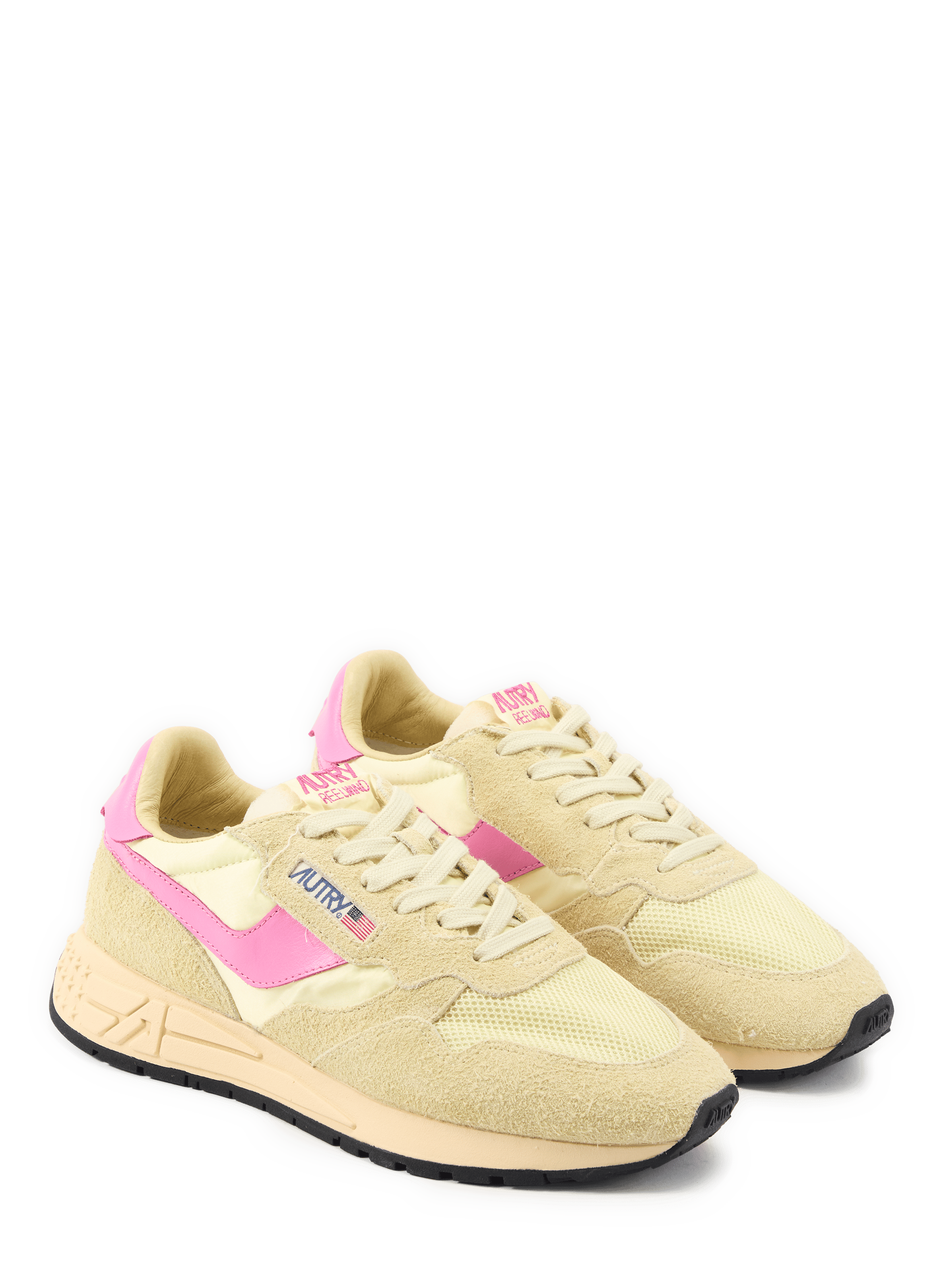 Baskets crantées en cuir mélangé Multicolore