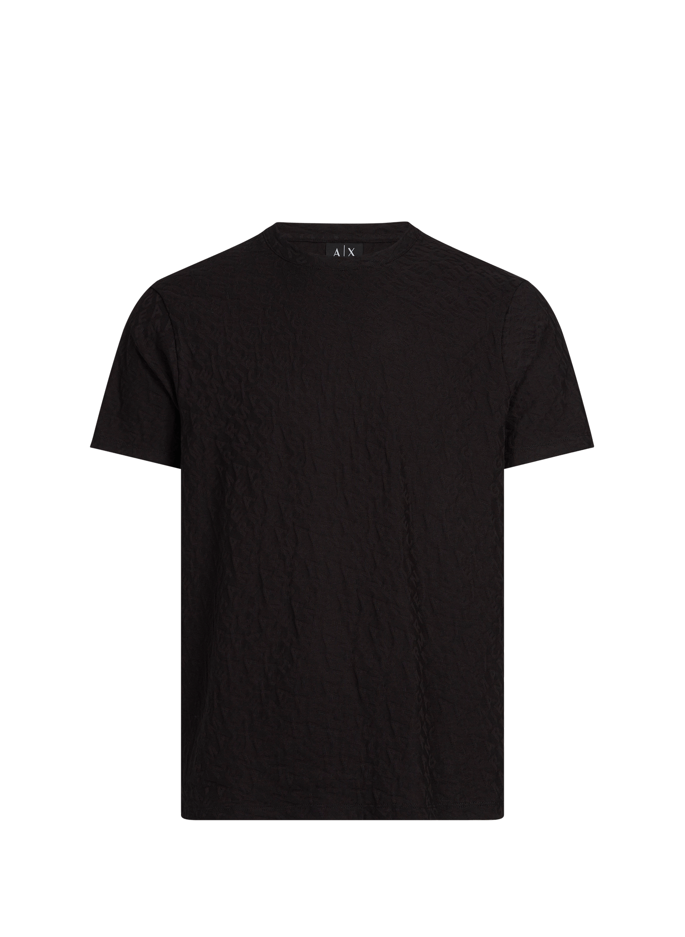 T-shirt logotypé à col rond en coton ARMANI EXCHANGE Noir