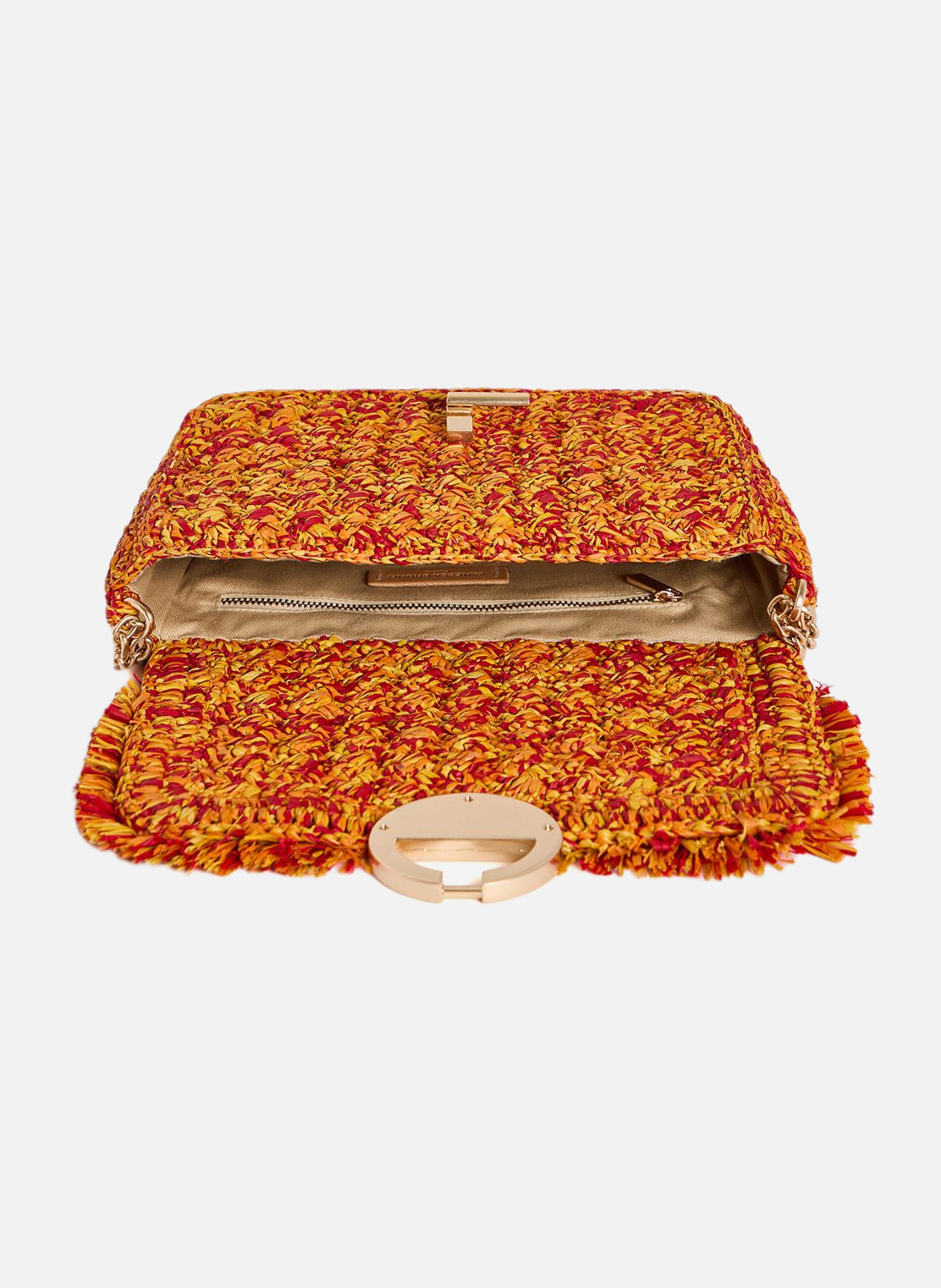 Moyen sac moon en raphia VANESSA BRUNO Multicolore