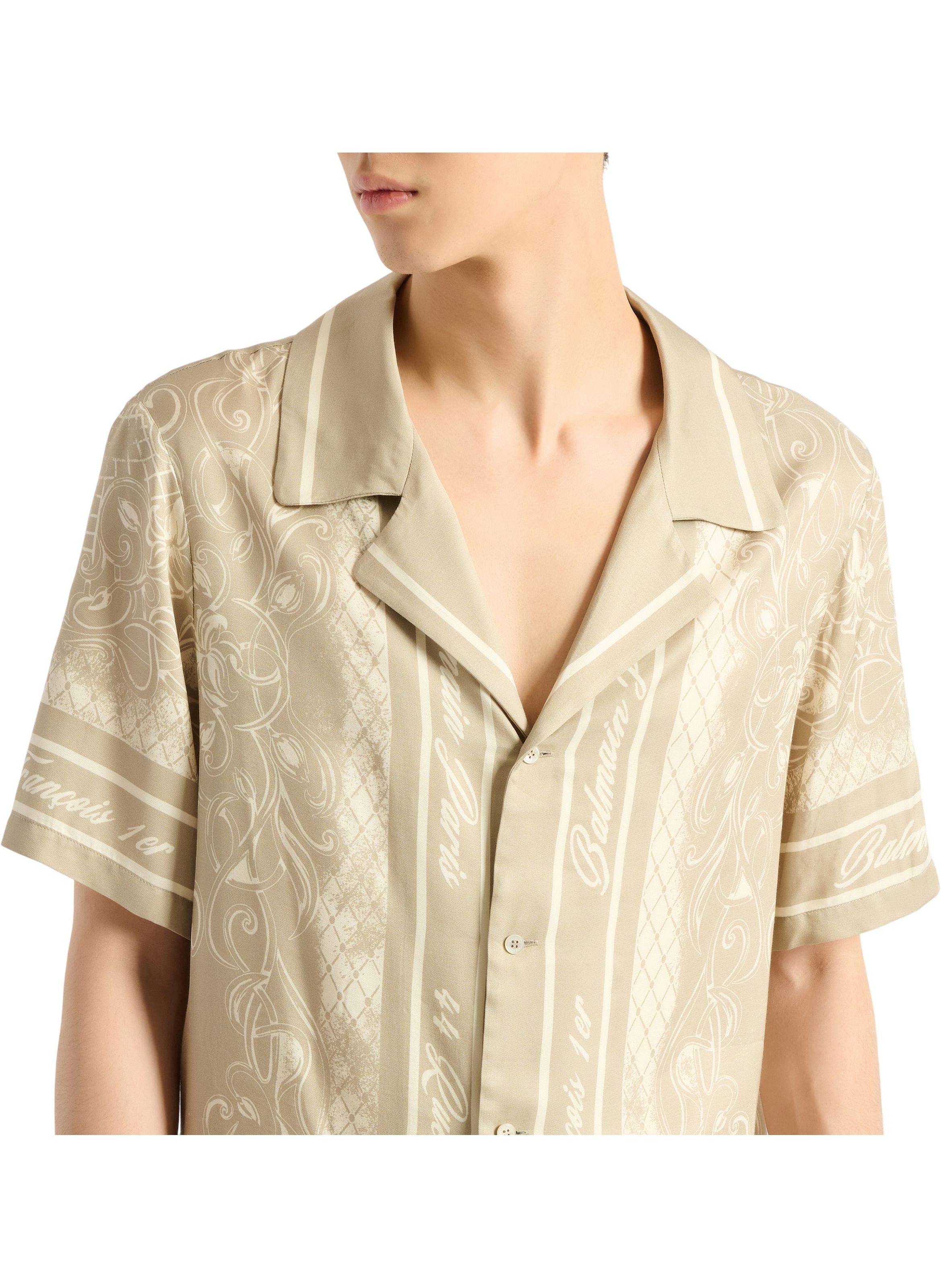 Chemise pyjama imprimée foulard BALMAIN Beige