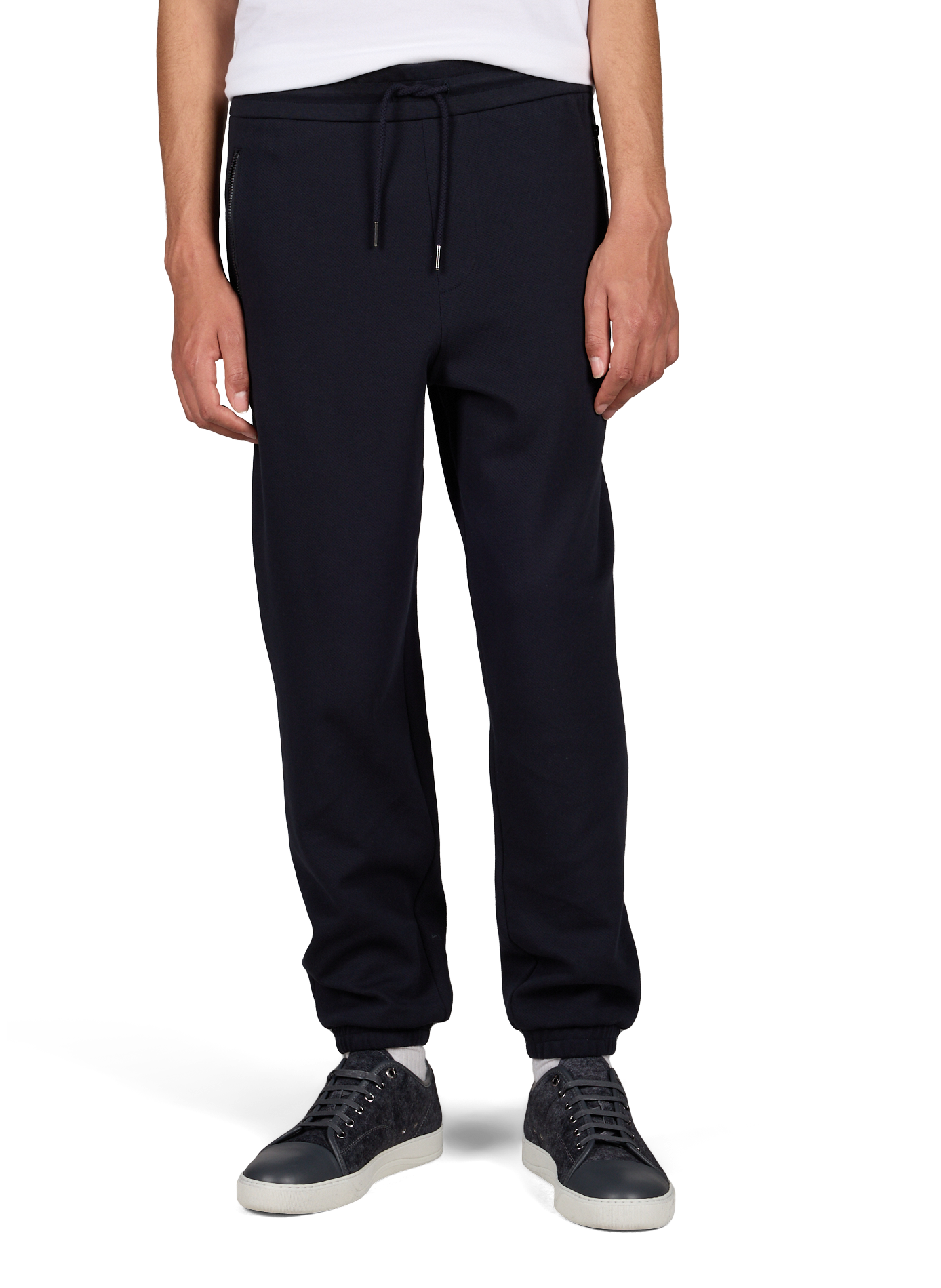 Loose-Fit Cotton Blend Trousers ARMANI EXCHANGE Blue