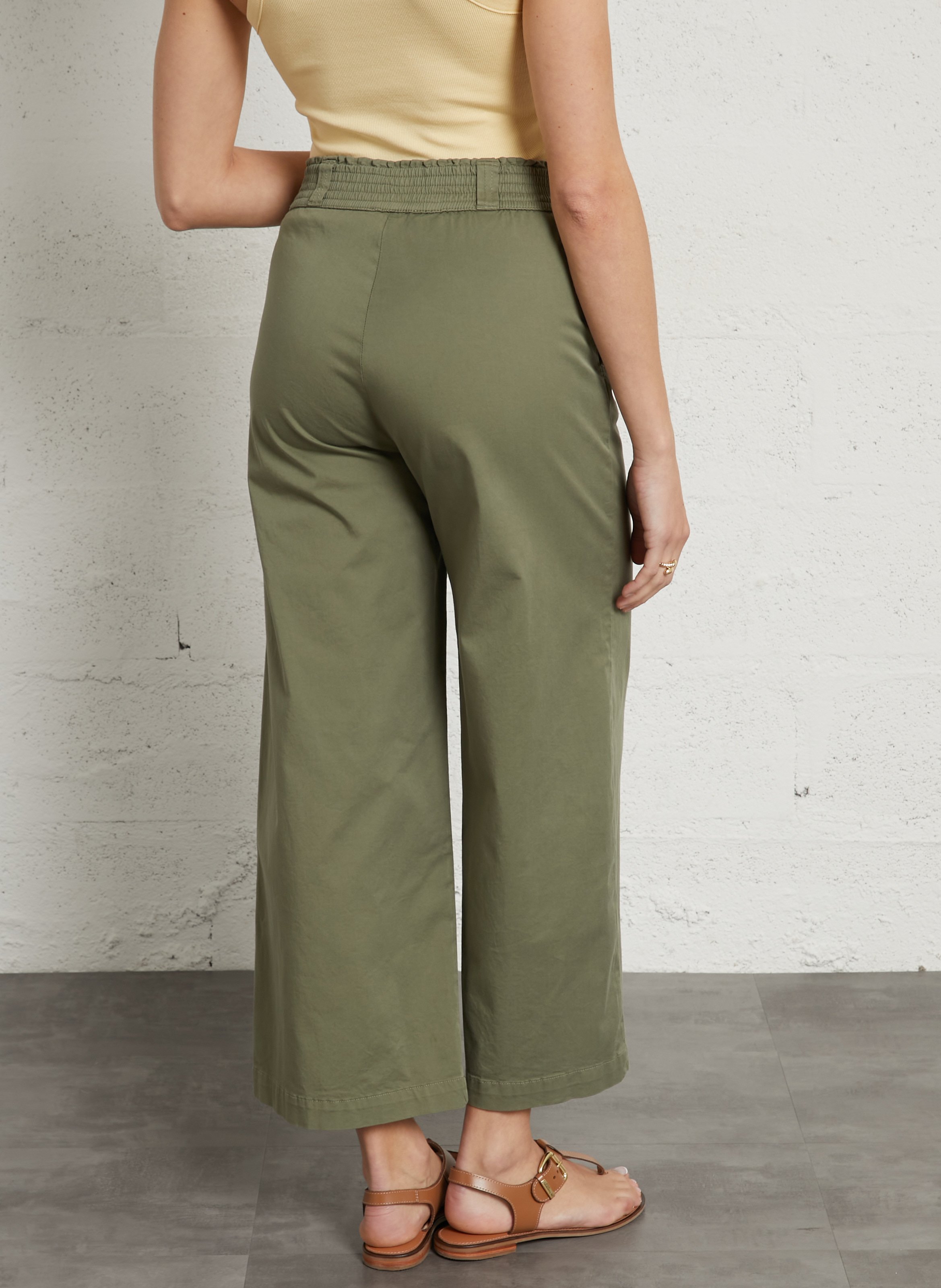 Pantalon large en coton berthie MAISON 123 Vert