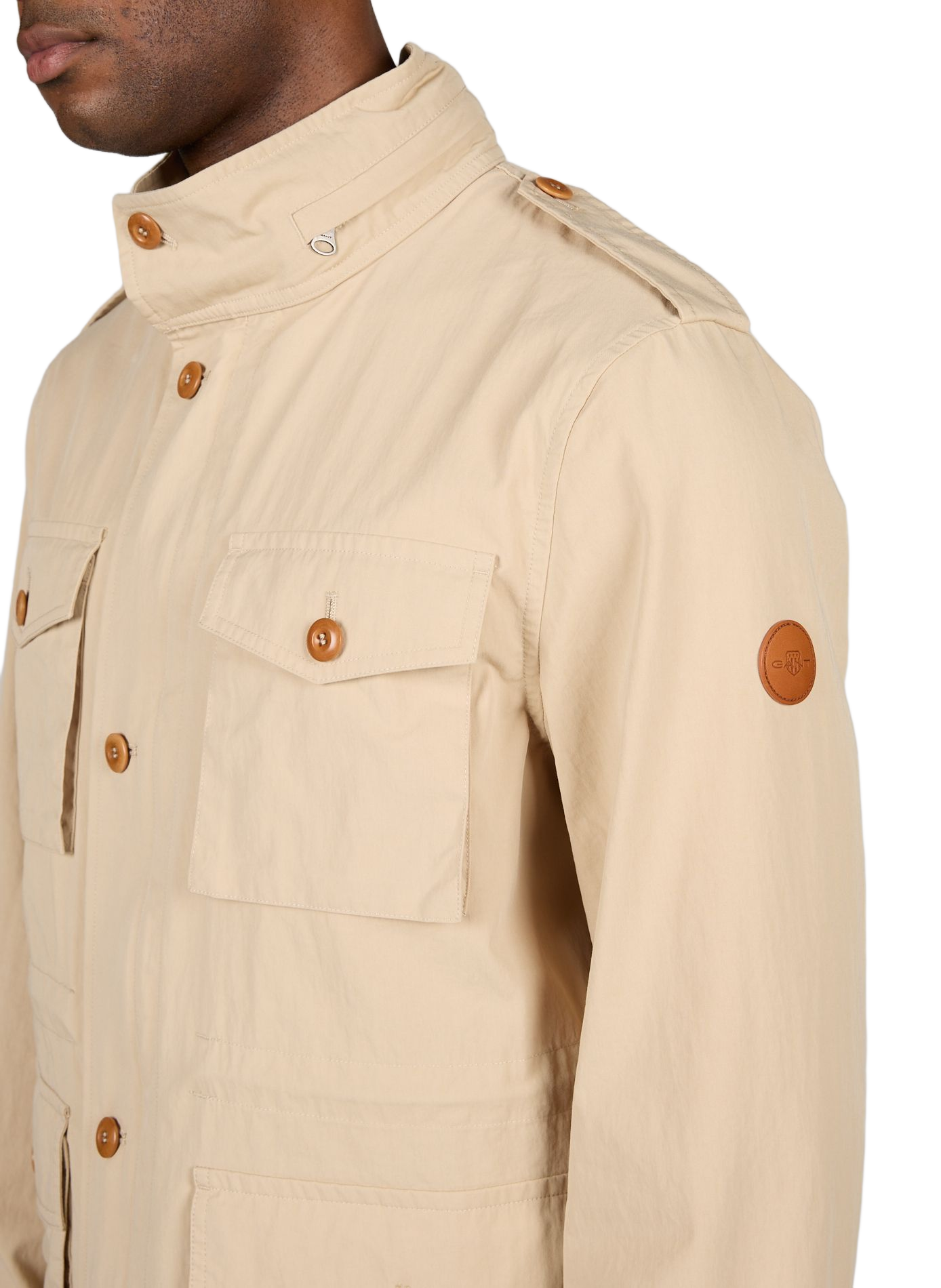 Blouson droit en coton mélangé GANT Beige