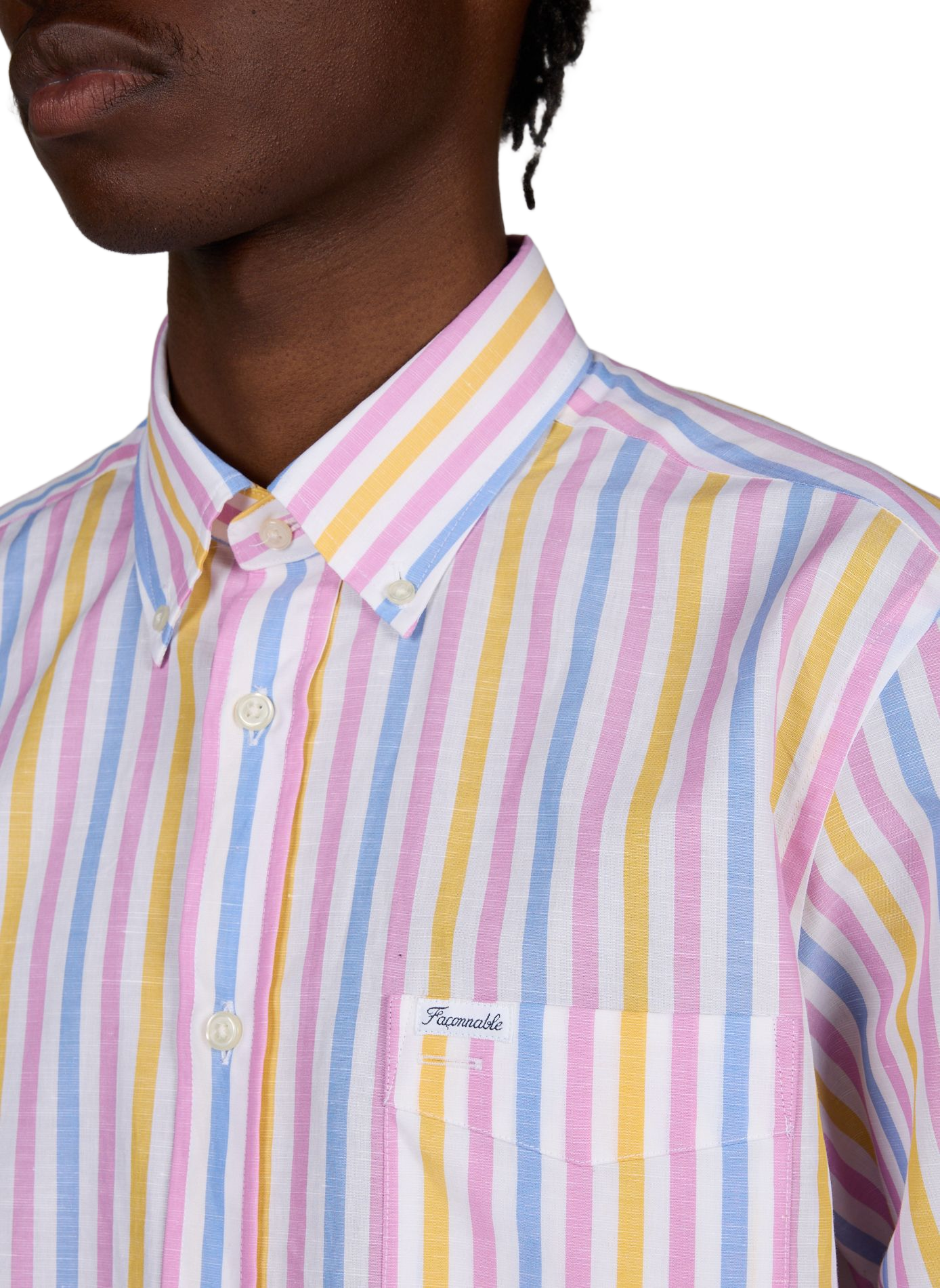 Linen shirt FACONNABLE Pink