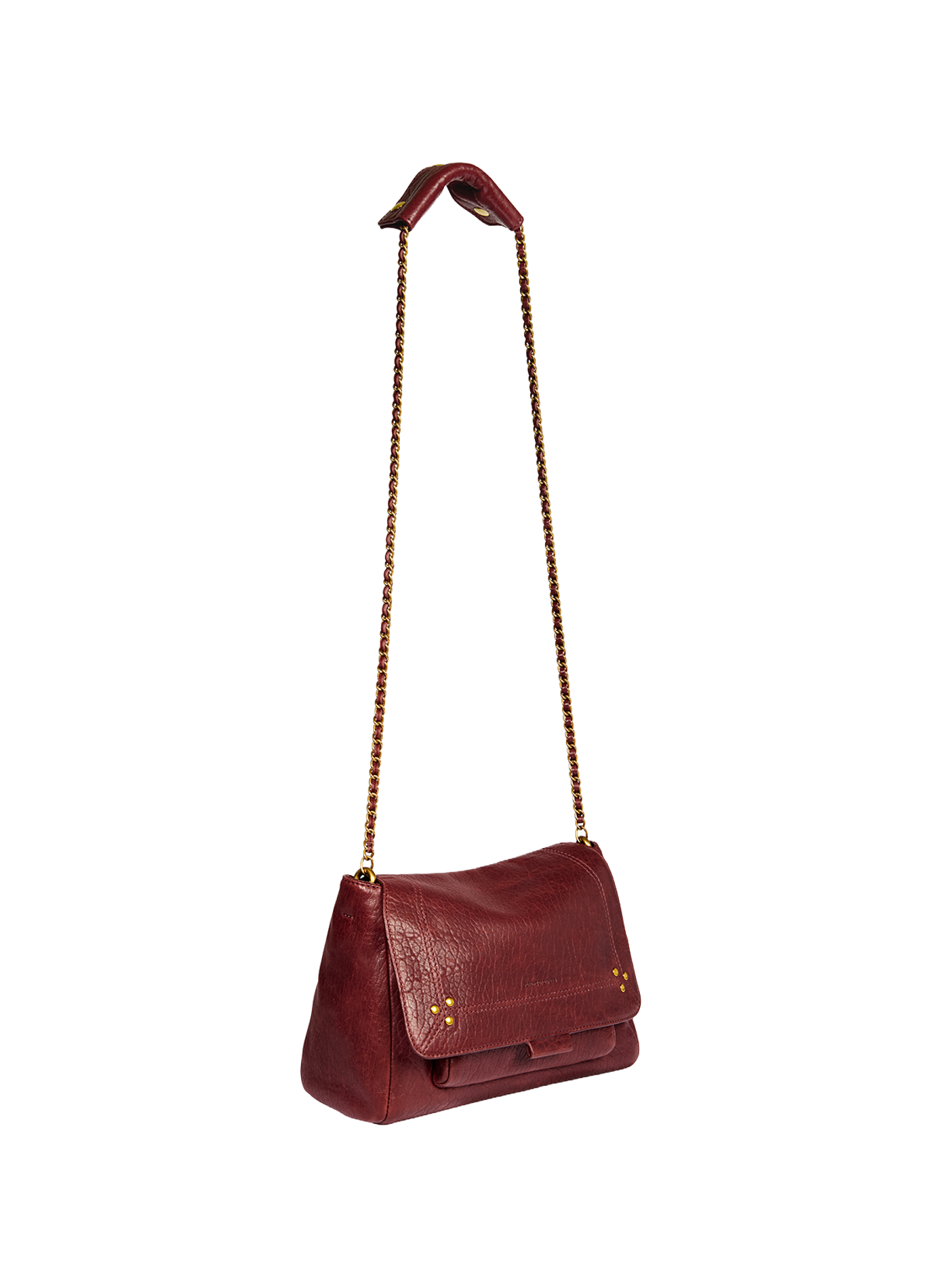 Bolso bandolera Lulu M de cuero de cordero JÉRÔME DREYFUSS Rojo
